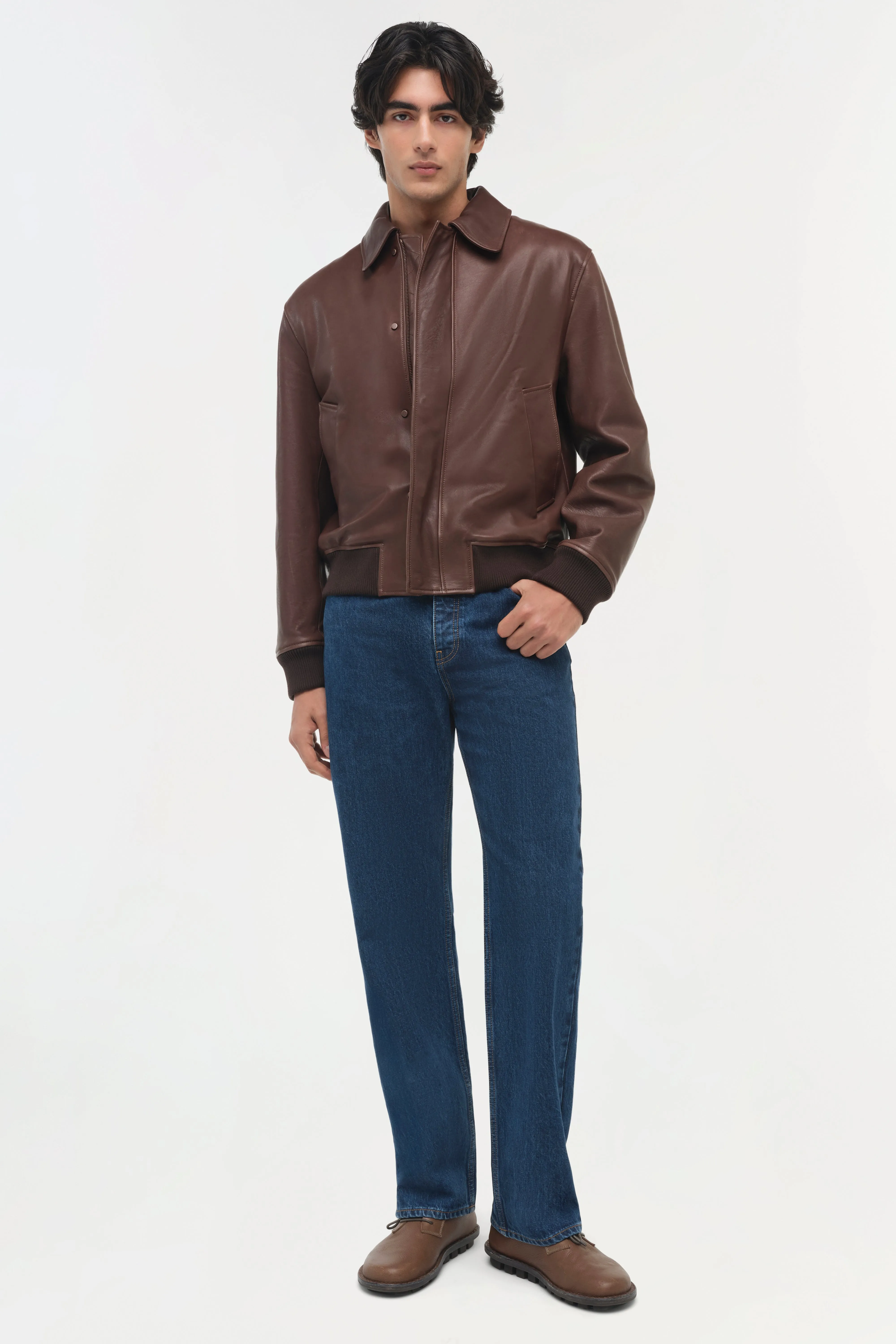 Bauer Leather Jacket sold by Simkhai product image thumbnail 5