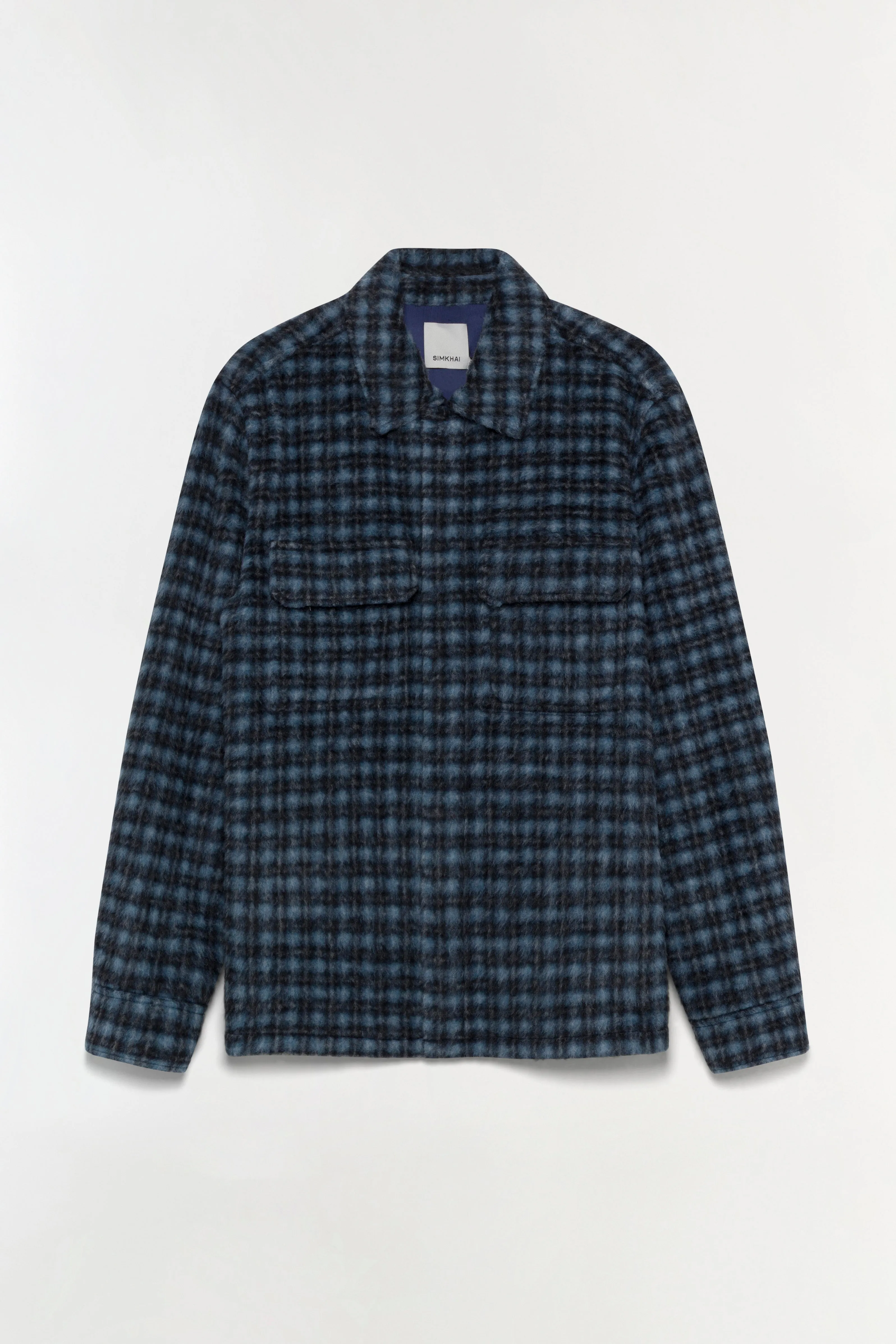 Caleb Brushed Plaid Shirt Jacket sold by Simkhai