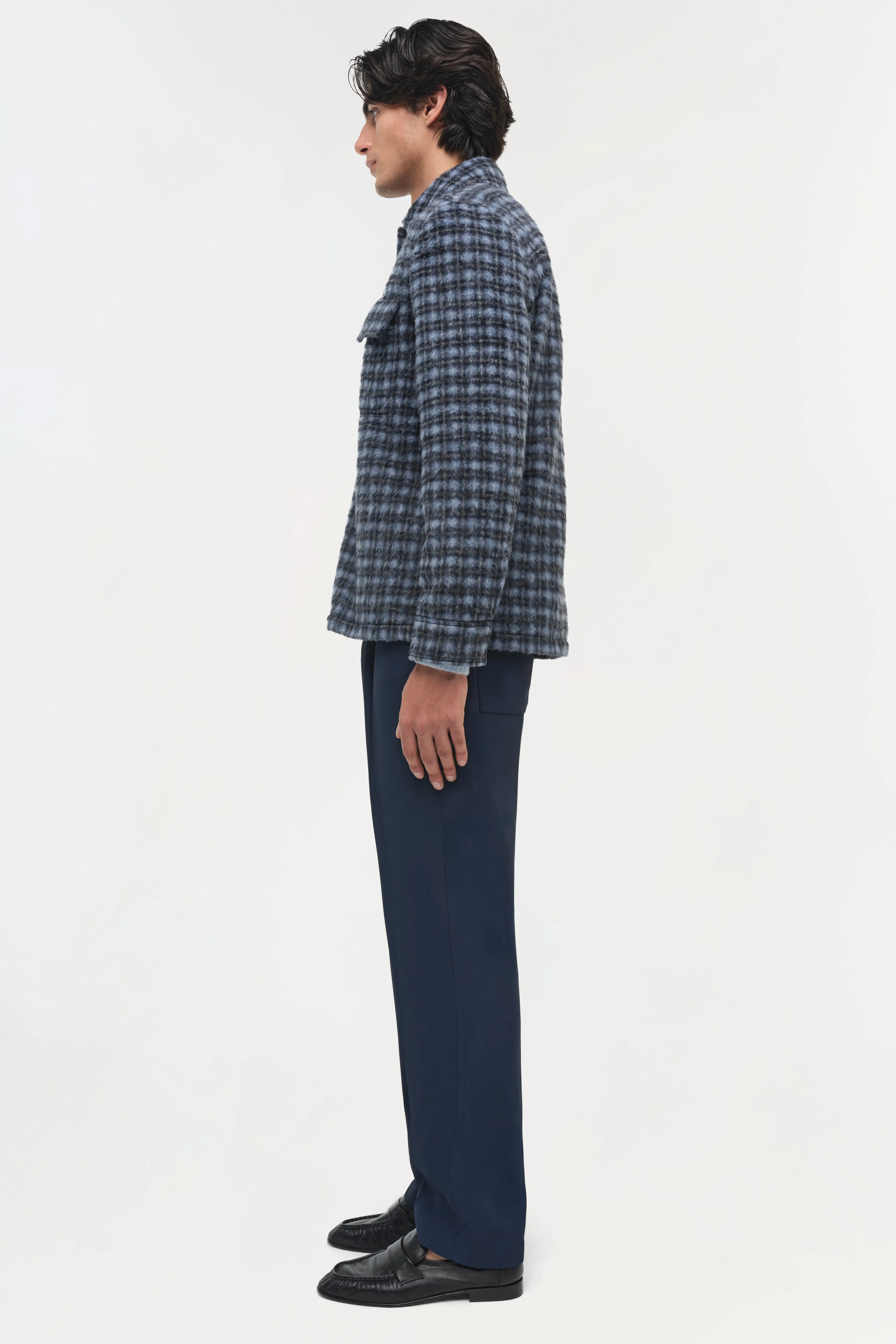 Caleb Brushed Plaid Shirt Jacket sold by Simkhai product image thumbnail 4