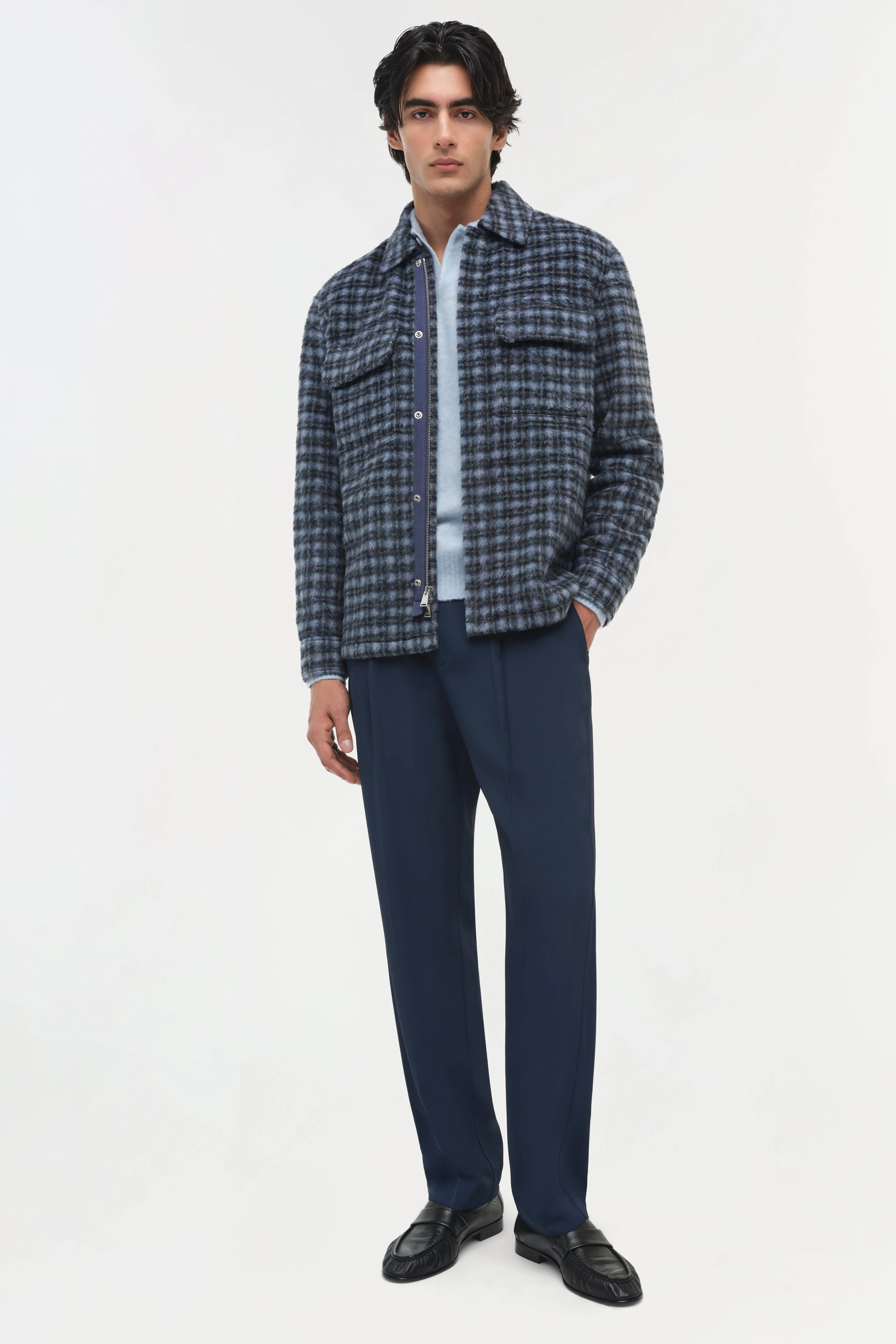 Caleb Brushed Plaid Shirt Jacket sold by Simkhai product image thumbnail 2