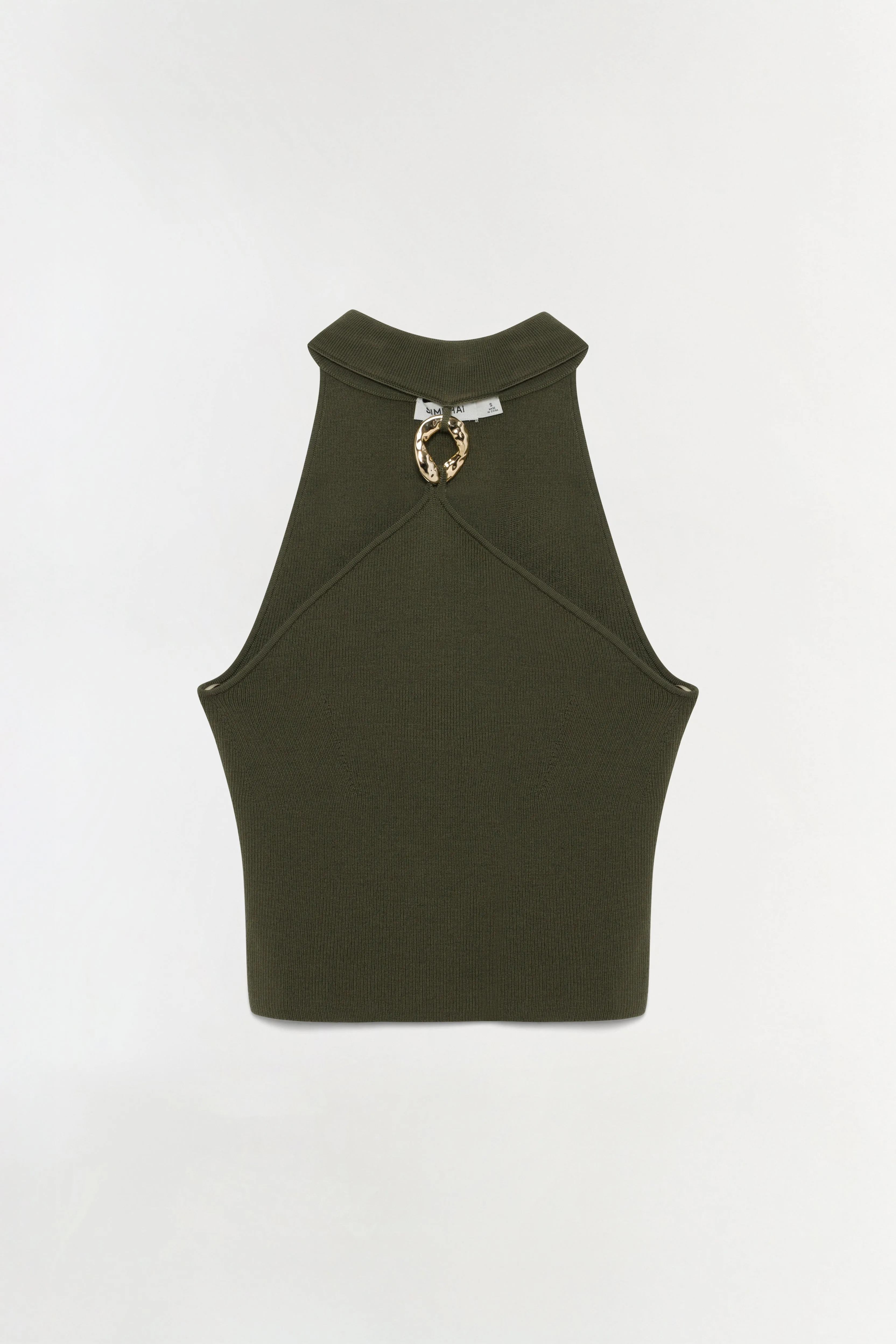Renlen Wool Halter Top sold by Simkhai