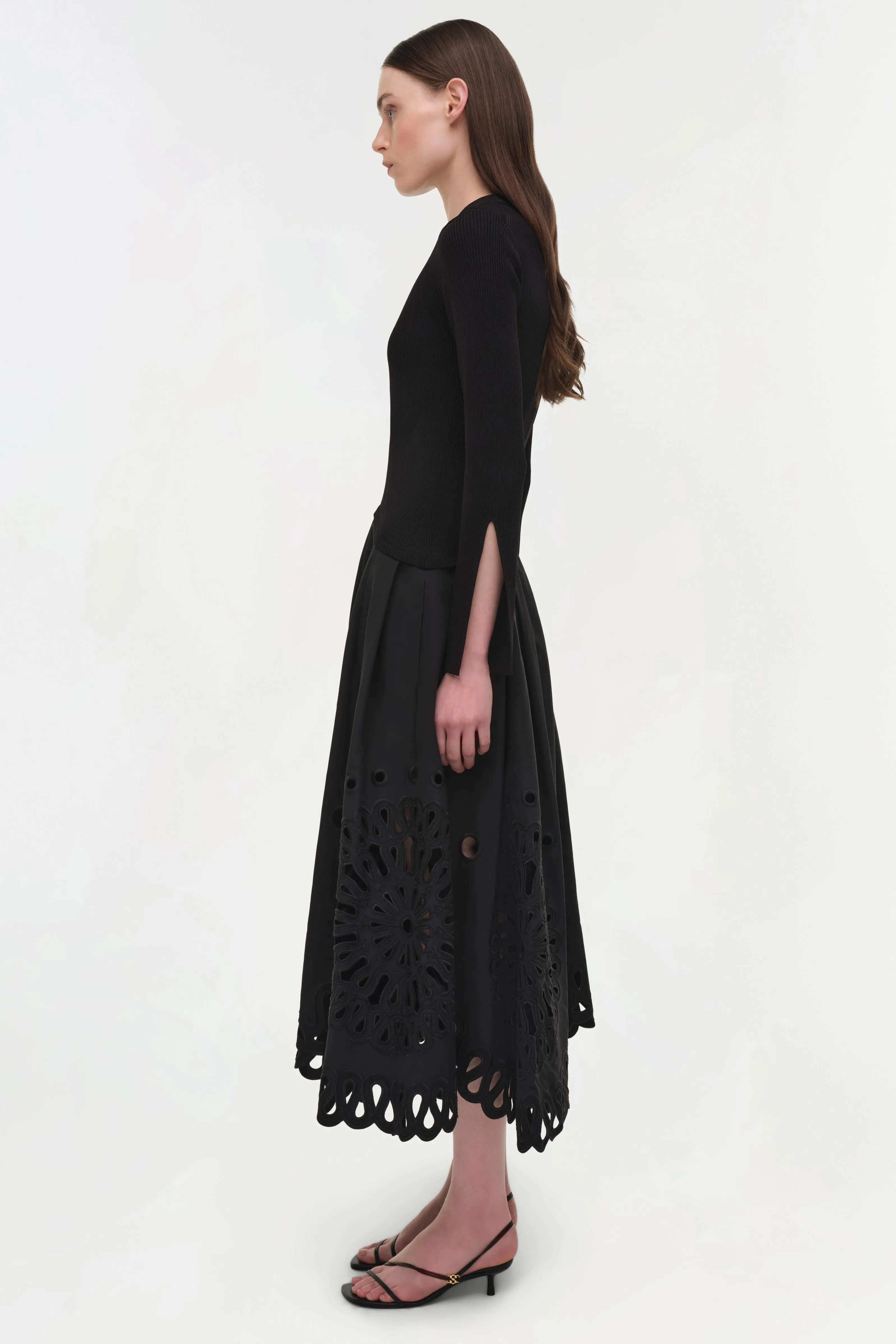 Daila Embroidered Knit Midi Dress sold by Simkhai product image thumbnail 4