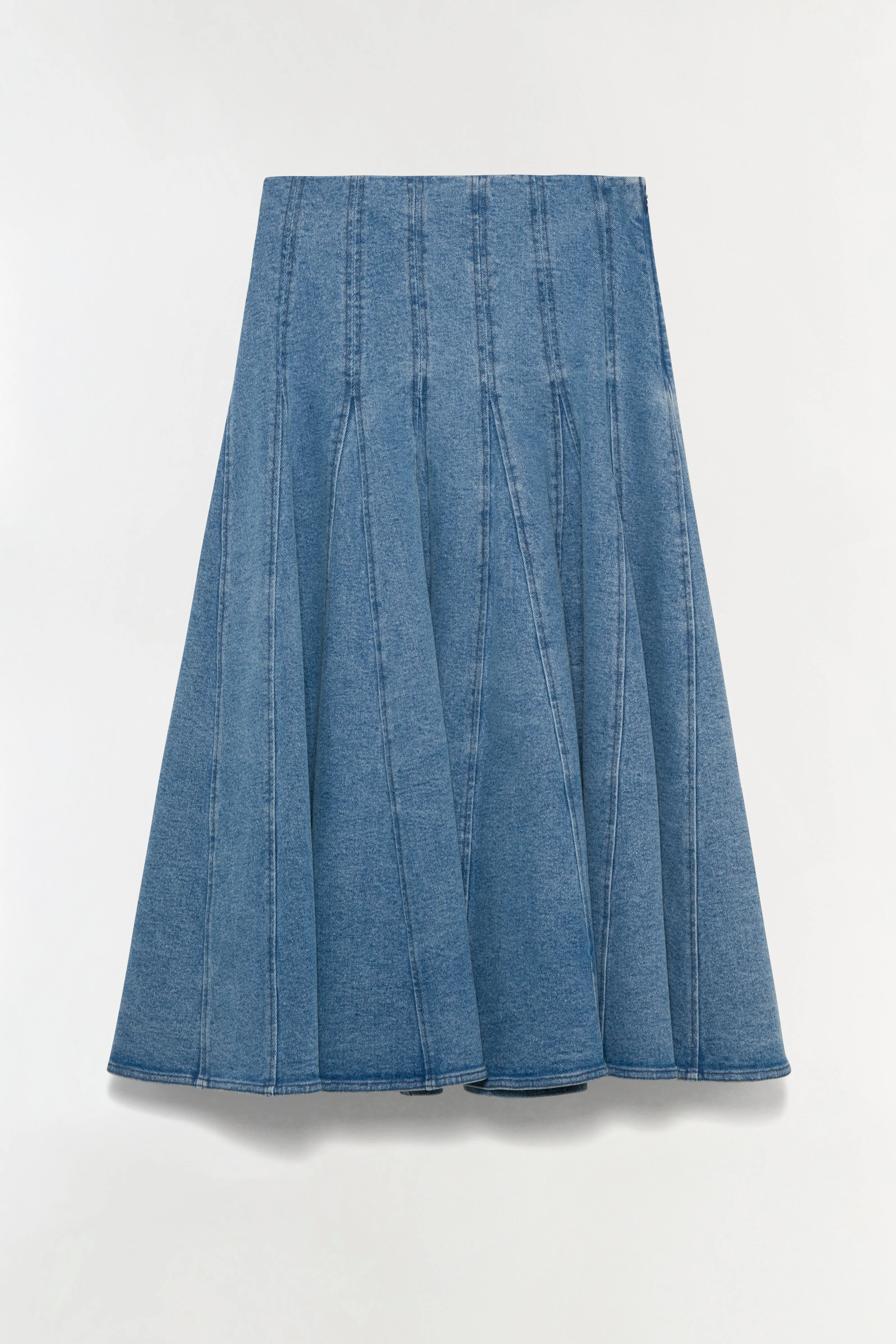 Taylan Structured Denim Midi Skirt sold by Simkhai