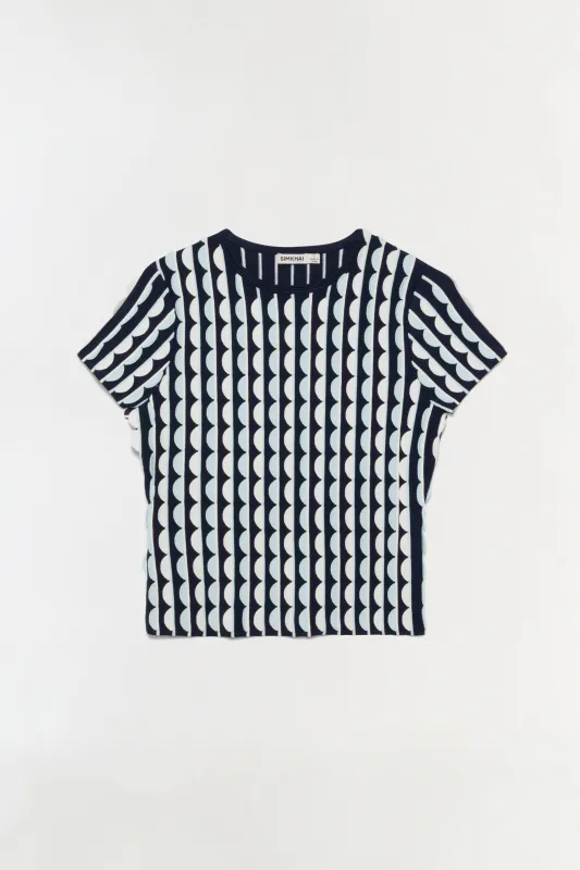 Kendra Scalloped Knit Top sold by Simkhai