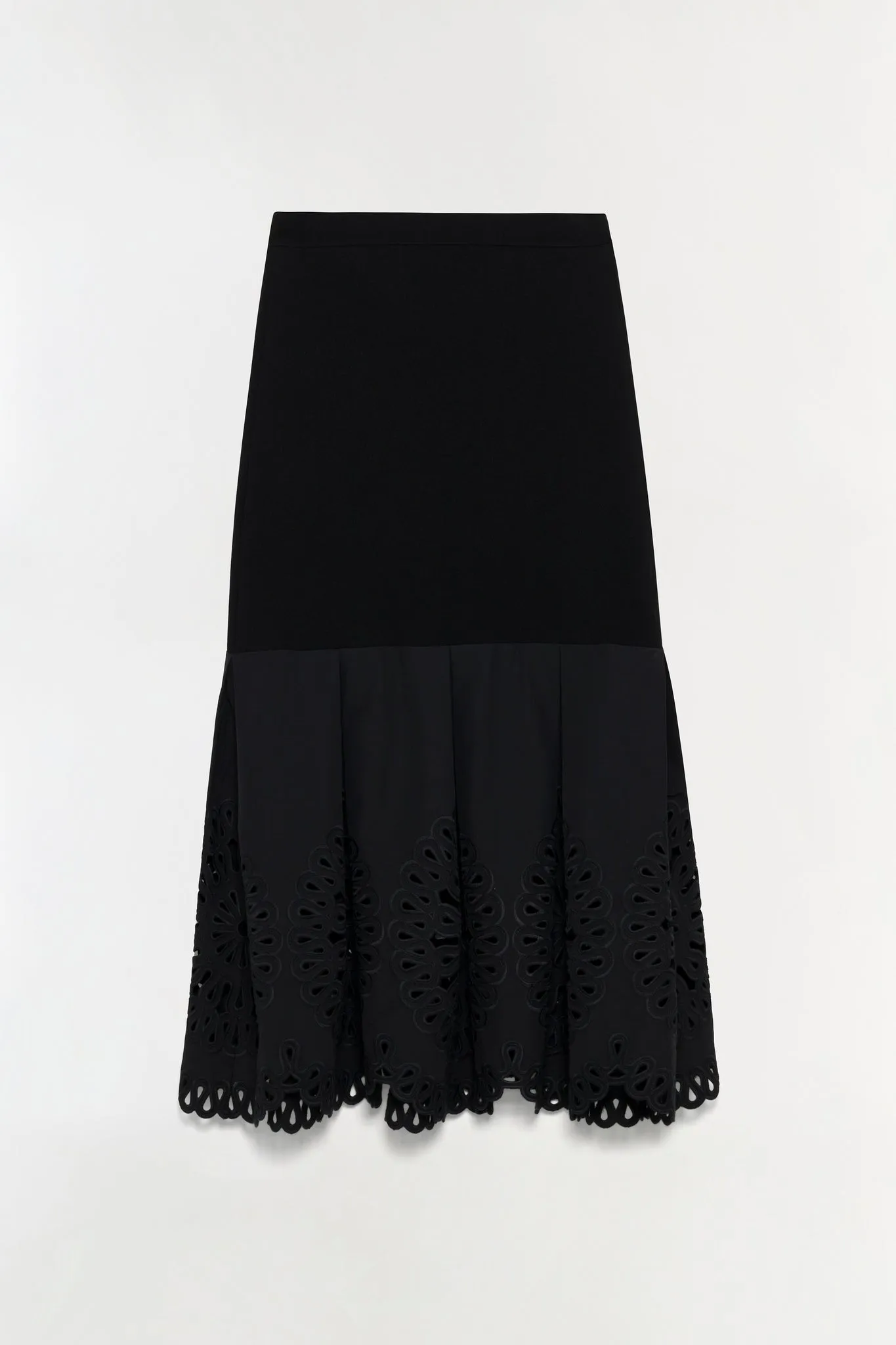 Eveletta Embroidered Knit Midi Skirt sold by Simkhai