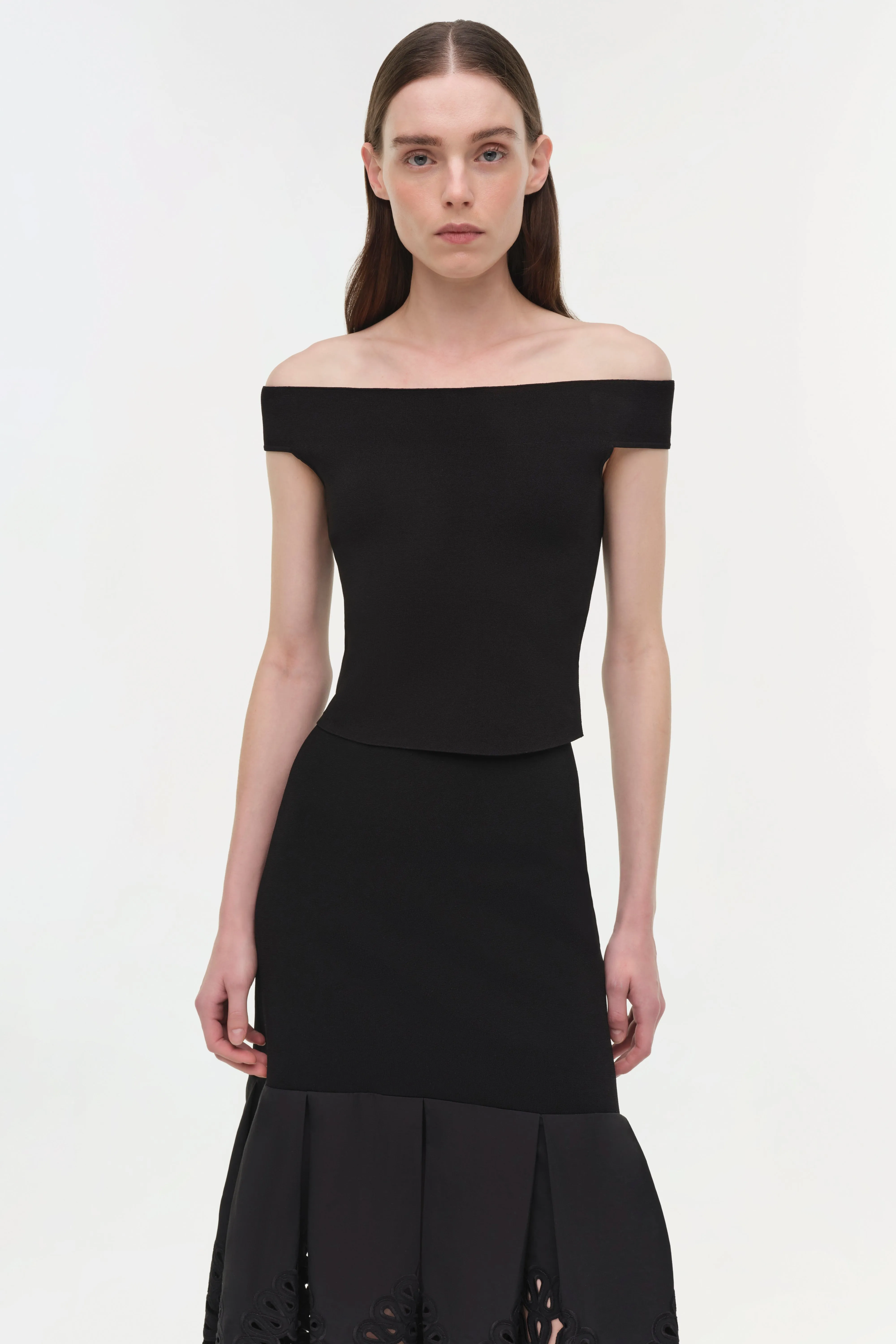 Eveletta Embroidered Knit Midi Skirt sold by Simkhai product image thumbnail 4