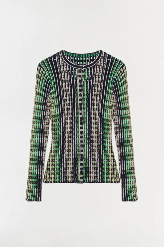 Mabel Eyelet Knit Cardigan made by Simkhai