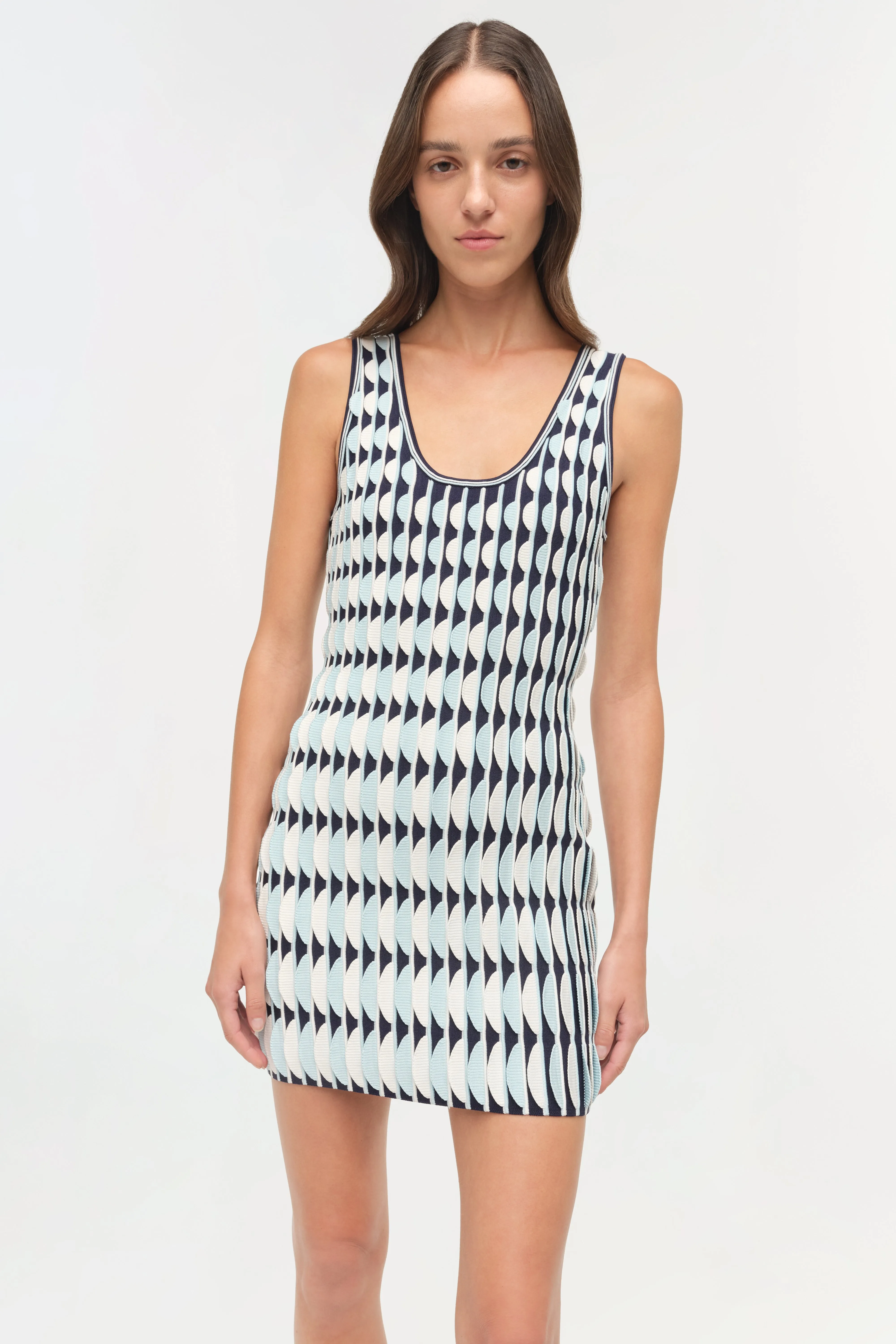 Lorien Scalloped Knit Mini Dress sold by Simkhai product image thumbnail 3