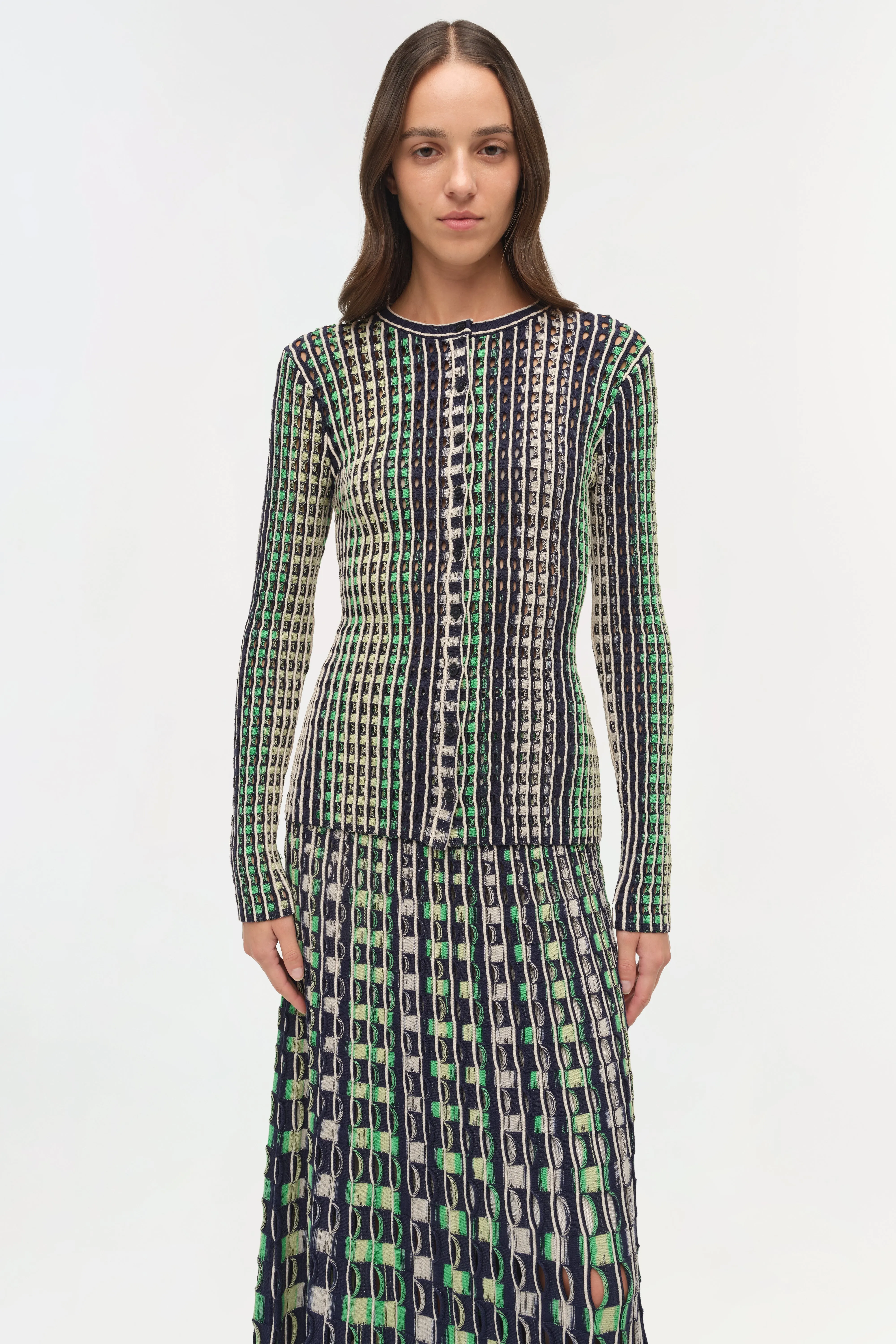 Drue Eyelet Knit Midi Skirt sold by Simkhai product image thumbnail 3