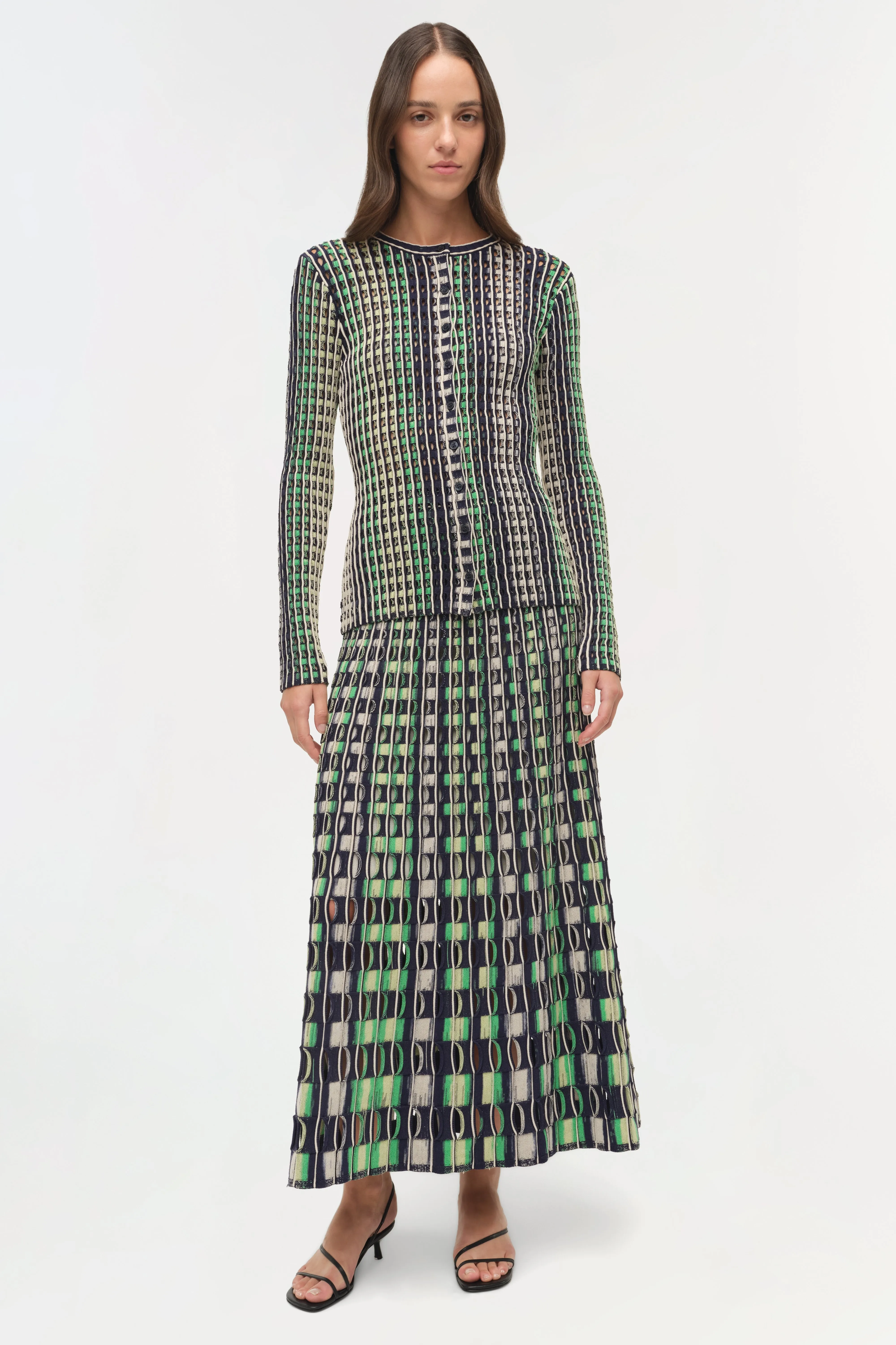 Drue Eyelet Knit Midi Skirt sold by Simkhai product image thumbnail 4