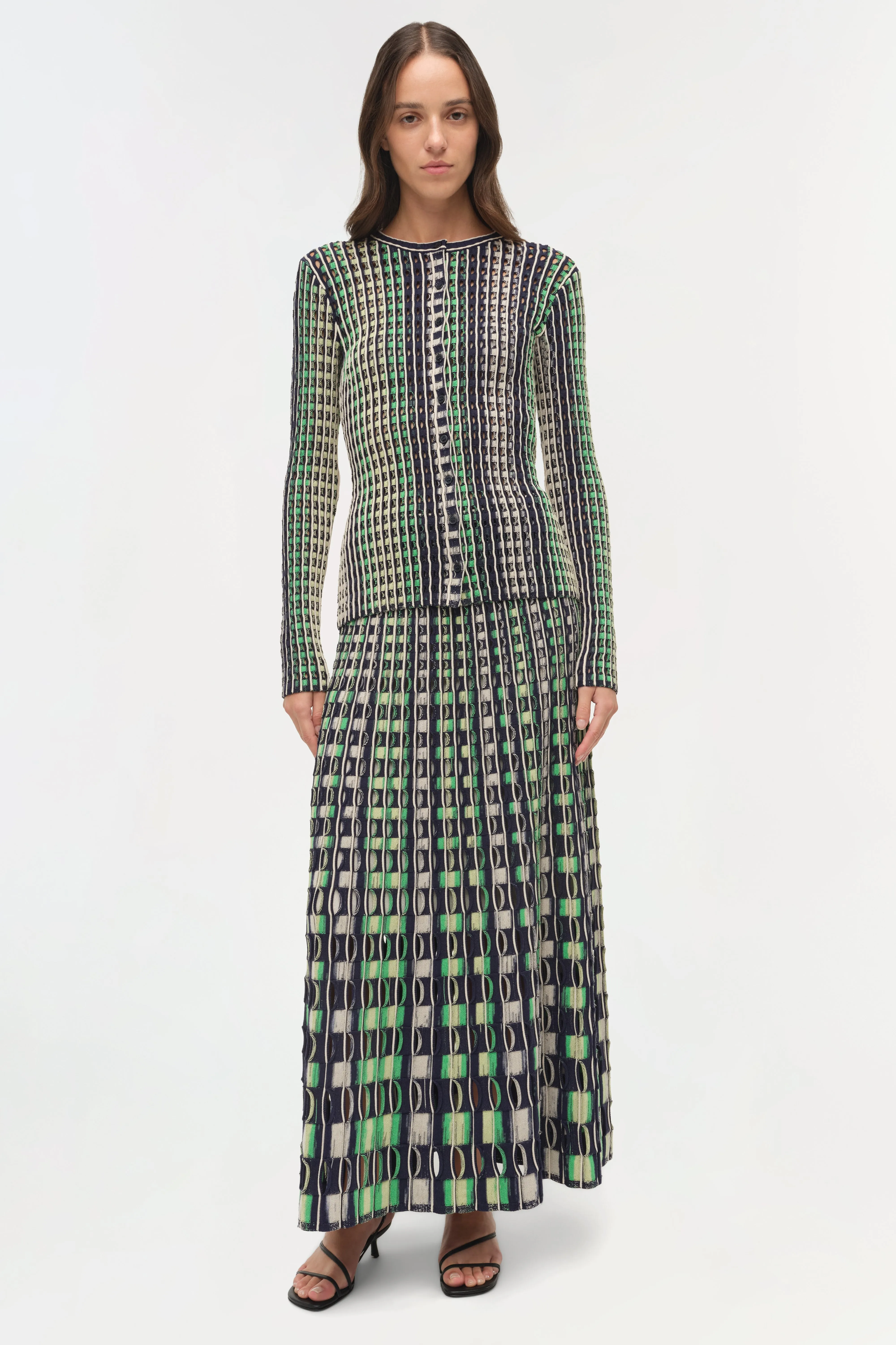 Drue Eyelet Knit Midi Skirt sold by Simkhai product image thumbnail 2