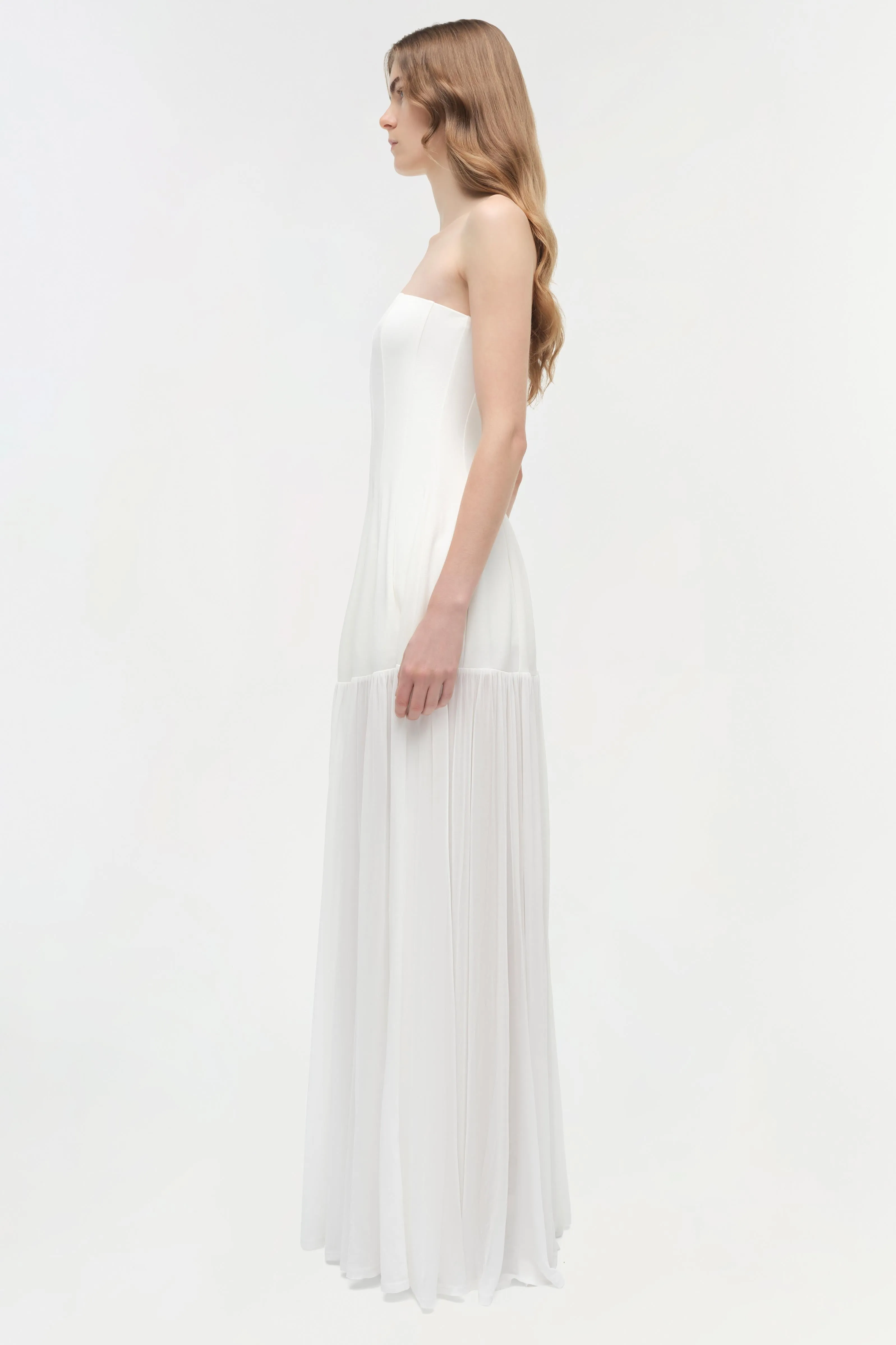 Sandrine Draped Jersey Bustier Midi Dress sold by Simkhai product image thumbnail 4