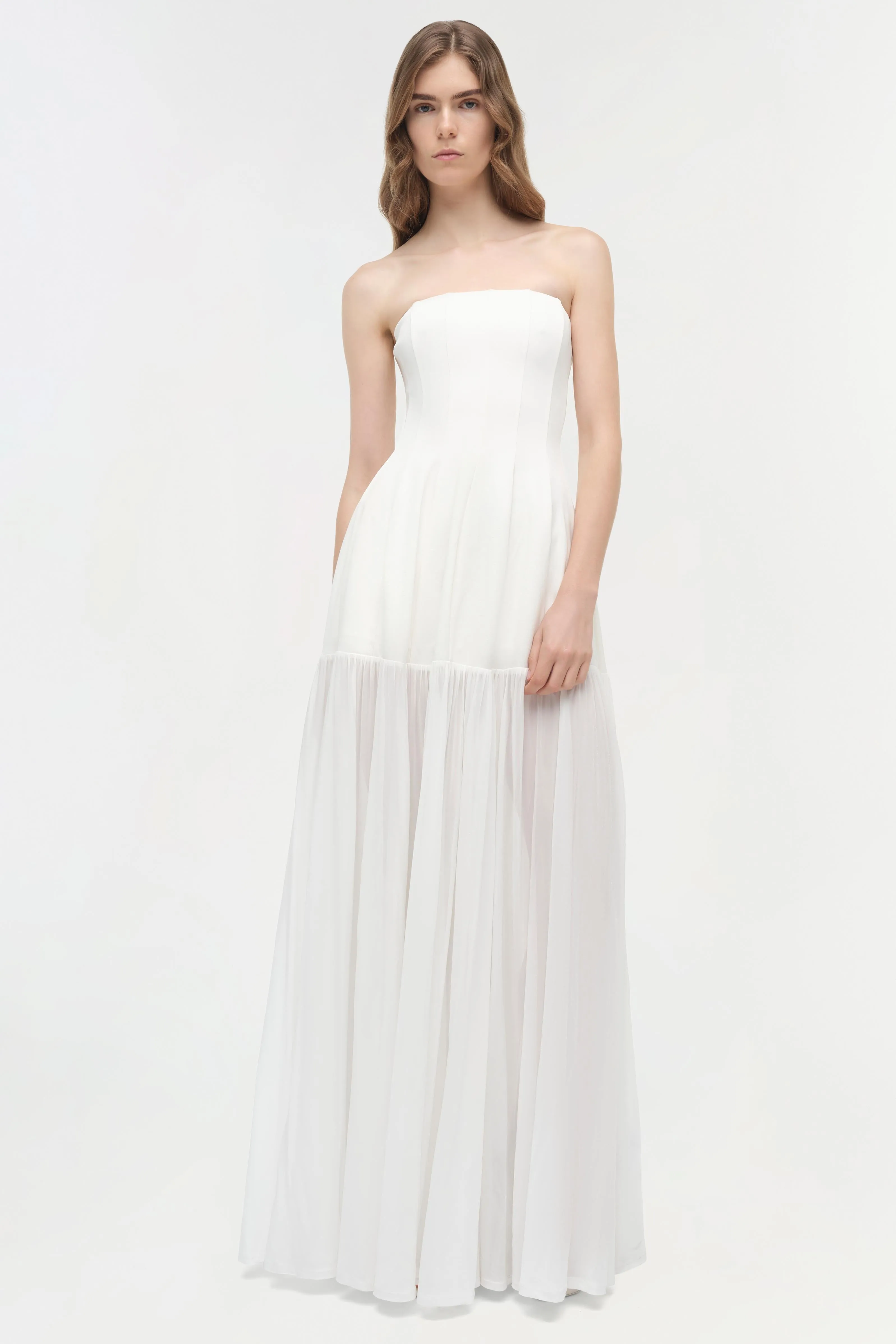 Sandrine Draped Jersey Bustier Midi Dress sold by Simkhai product image thumbnail 2