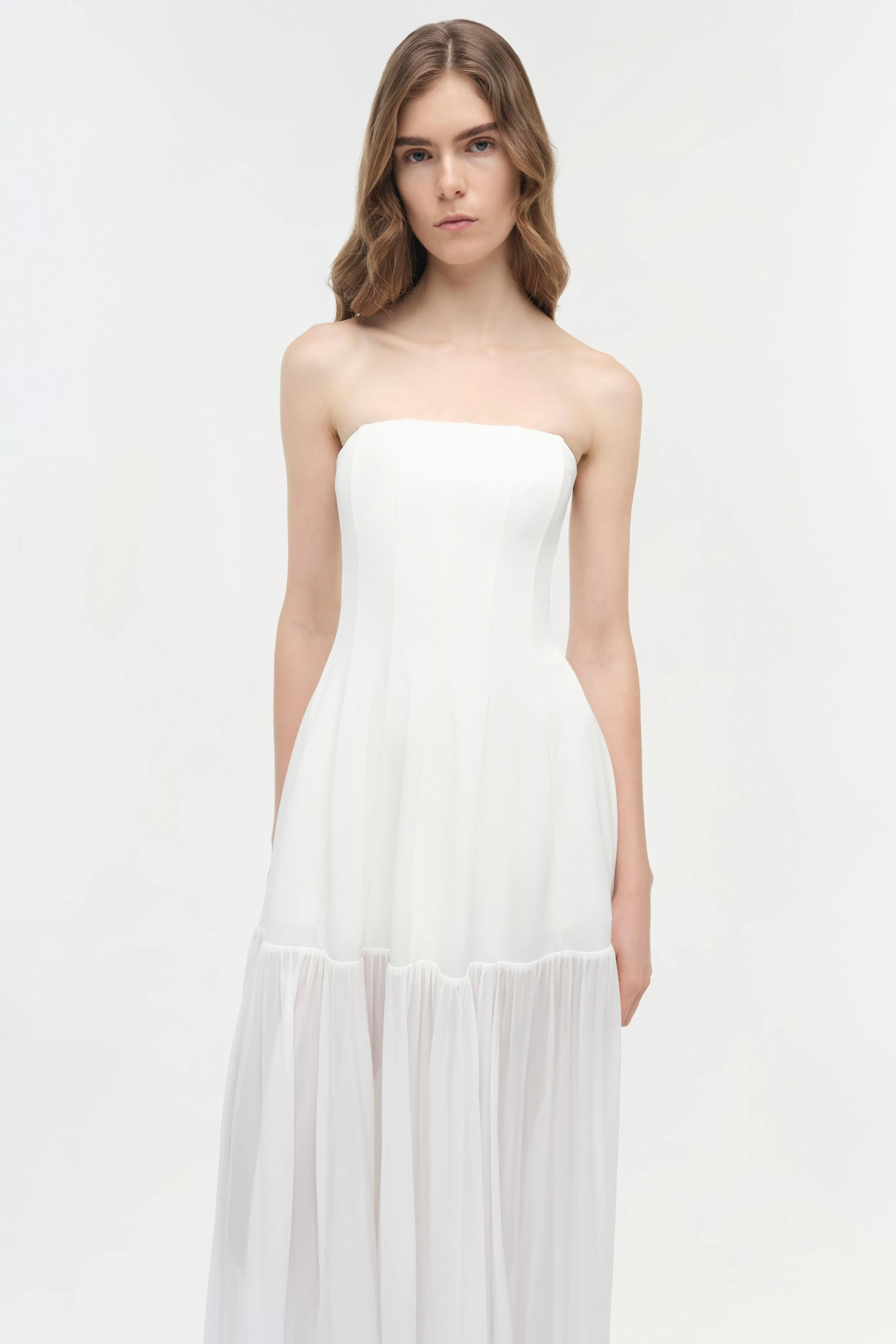 Sandrine Draped Jersey Bustier Midi Dress sold by Simkhai product image thumbnail 3