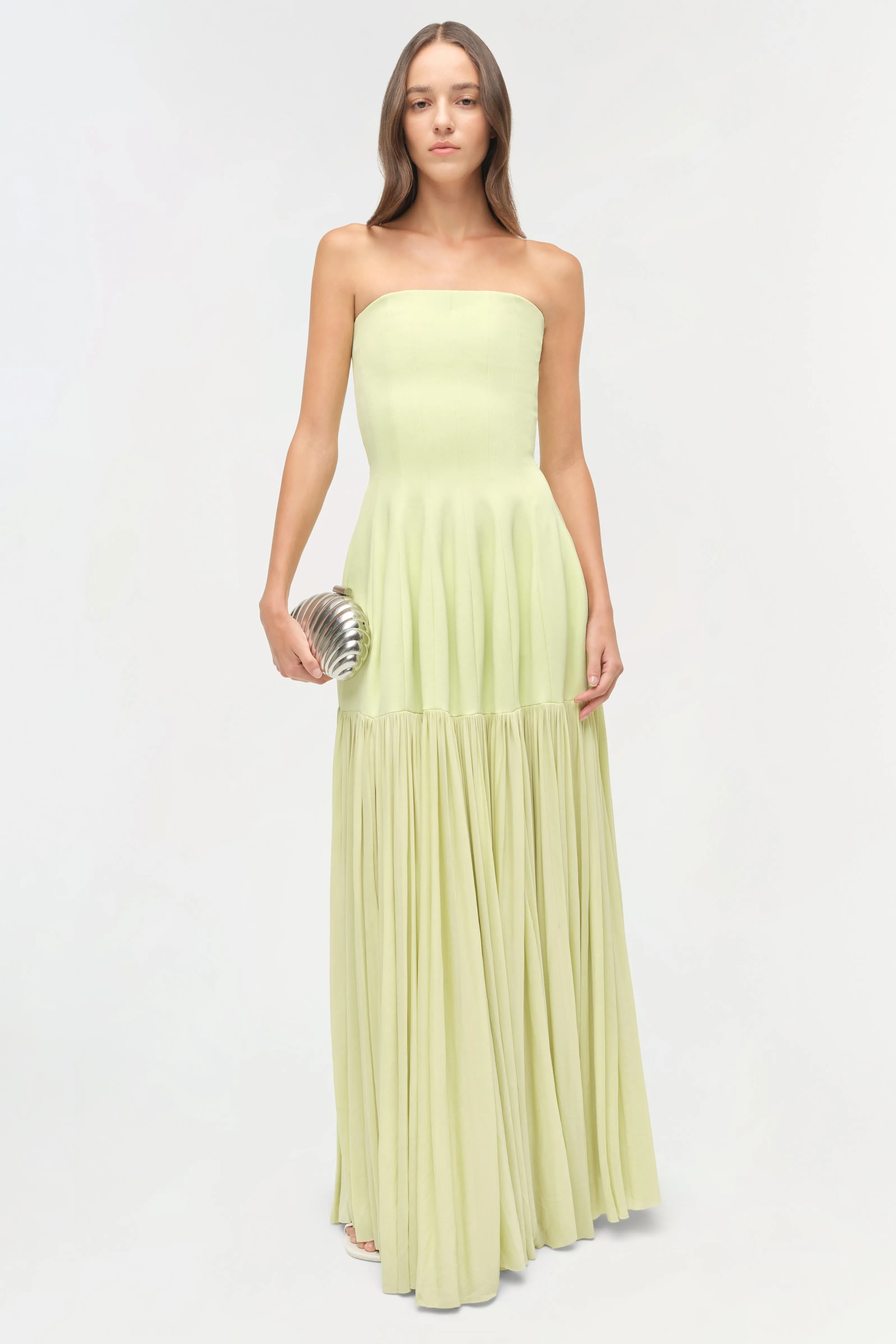 Sandrine Draped Jersey Bustier Midi Dress sold by Simkhai product image thumbnail 3