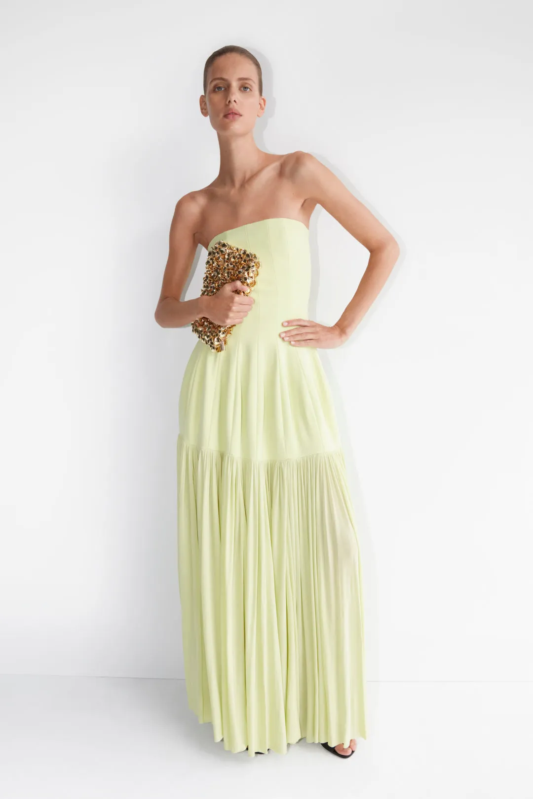 Sandrine Draped Jersey Bustier Midi Dress sold by Simkhai product image thumbnail 2