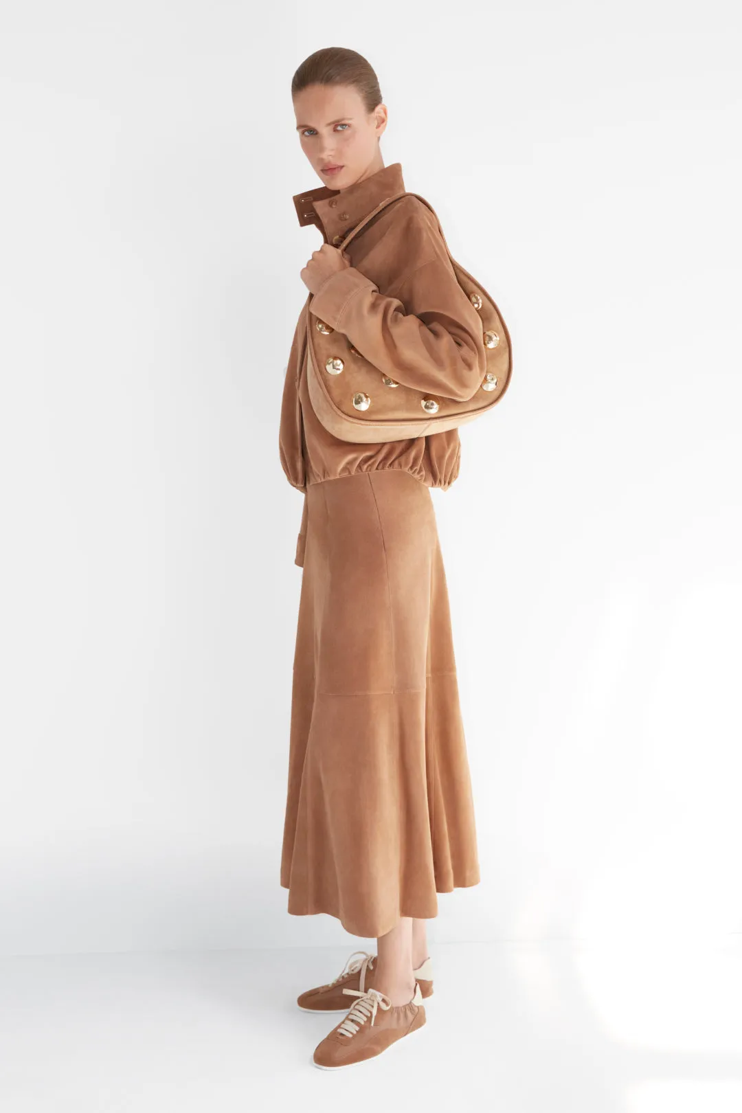 Bonnie Suede Midi Skirt sold by Simkhai product image thumbnail 2