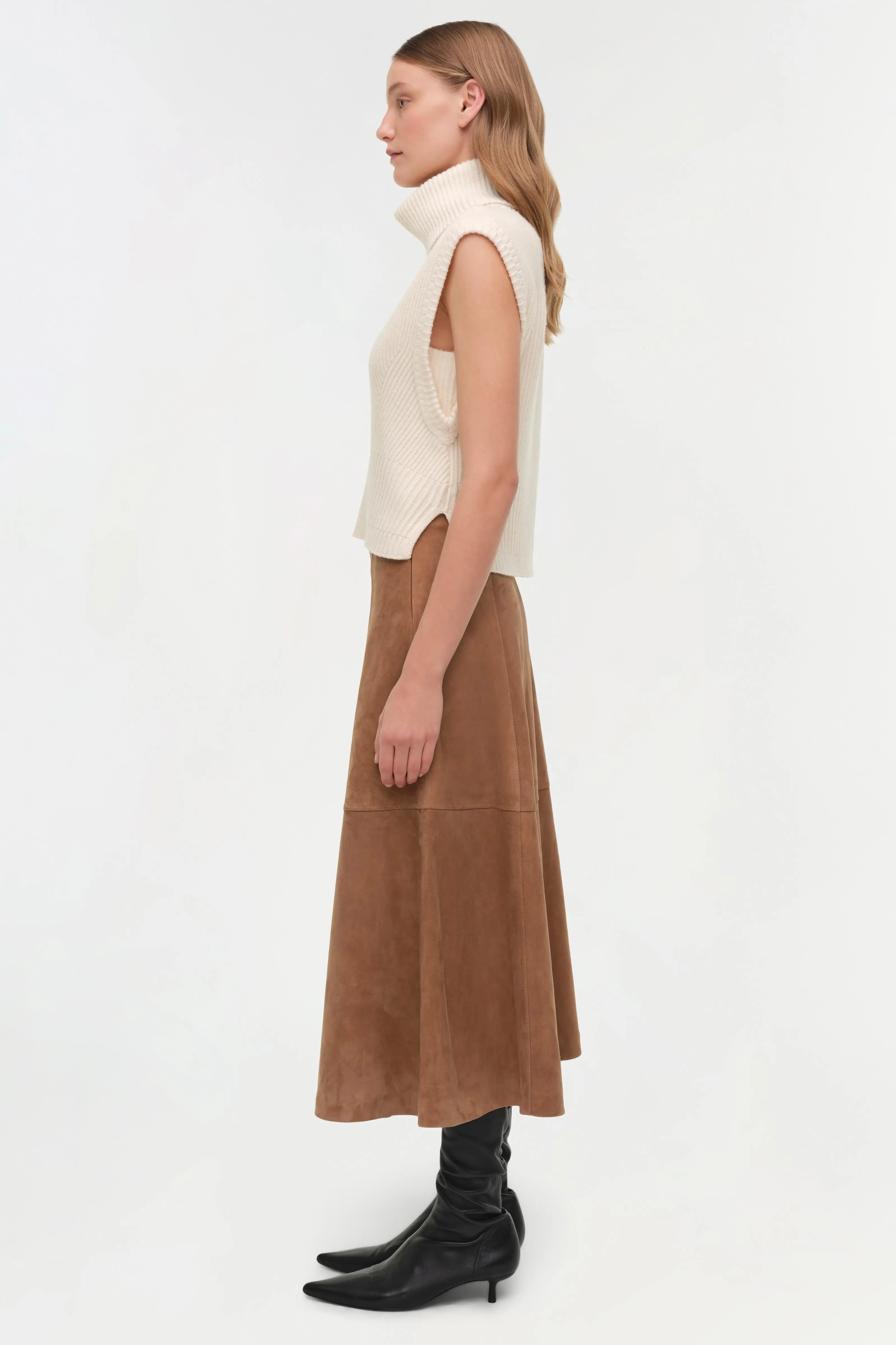 Bonnie Suede Midi Skirt sold by Simkhai product image thumbnail 5