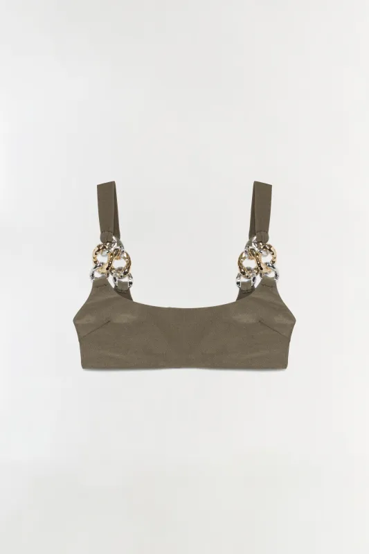 Wilda Satin Tank Top made by Simkhai