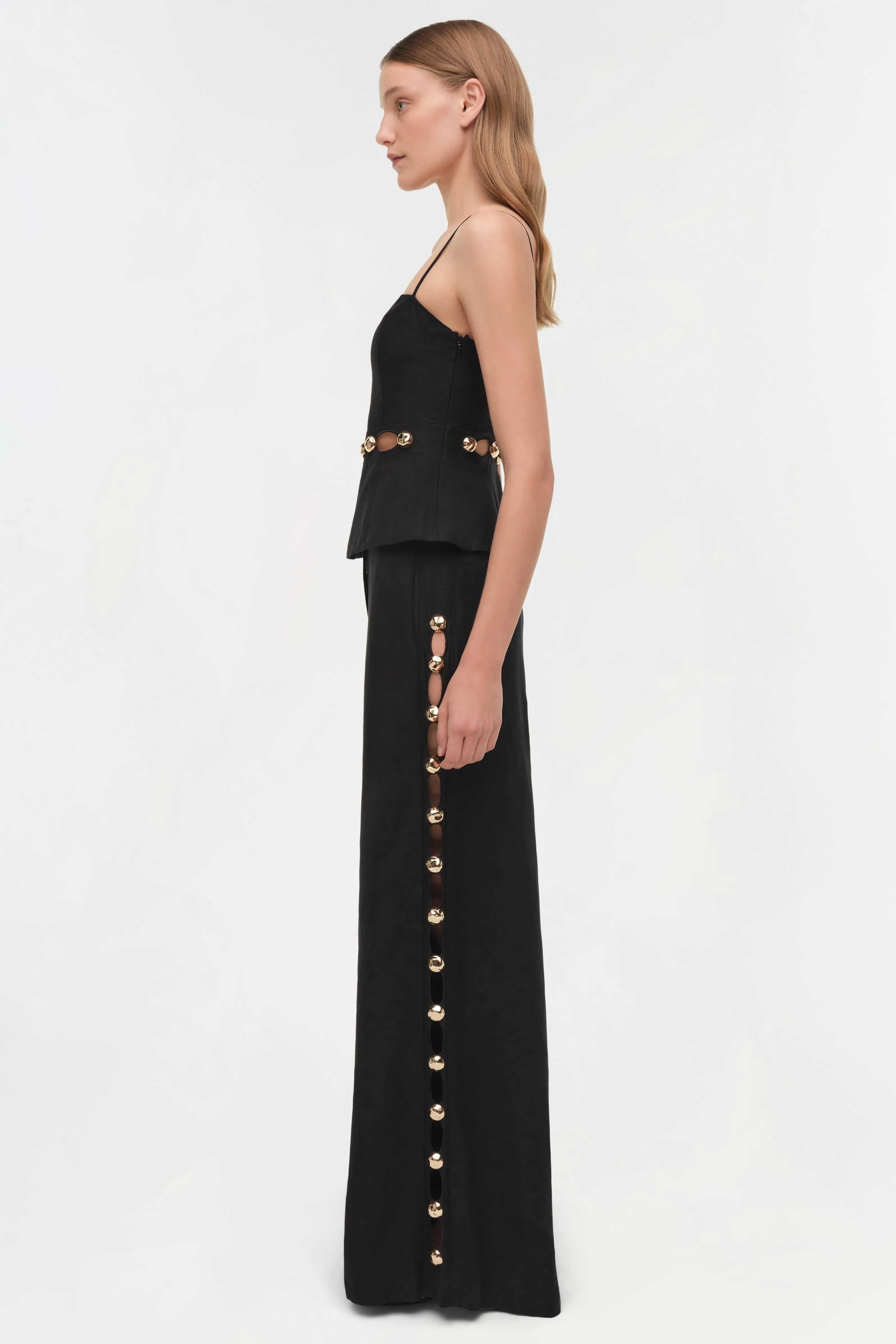 Cayman Studded Linen Wide Leg Pant sold by Simkhai product image thumbnail 5