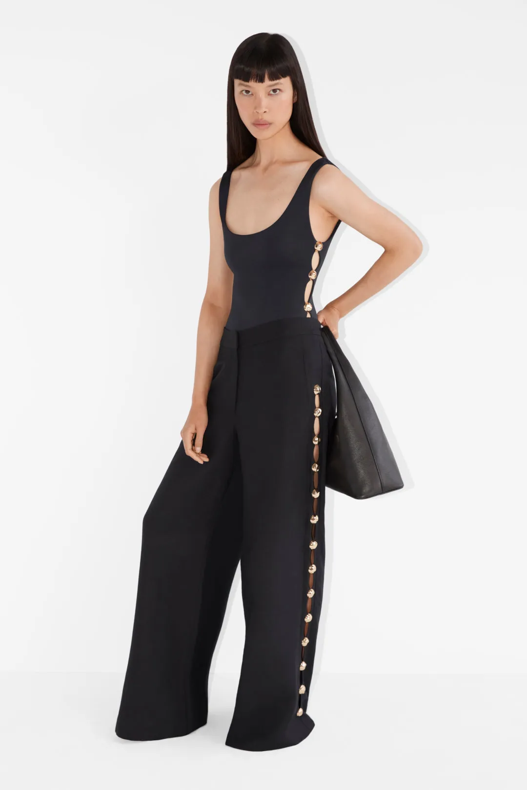 Cayman Studded Linen Wide Leg Pant sold by Simkhai product image thumbnail 2
