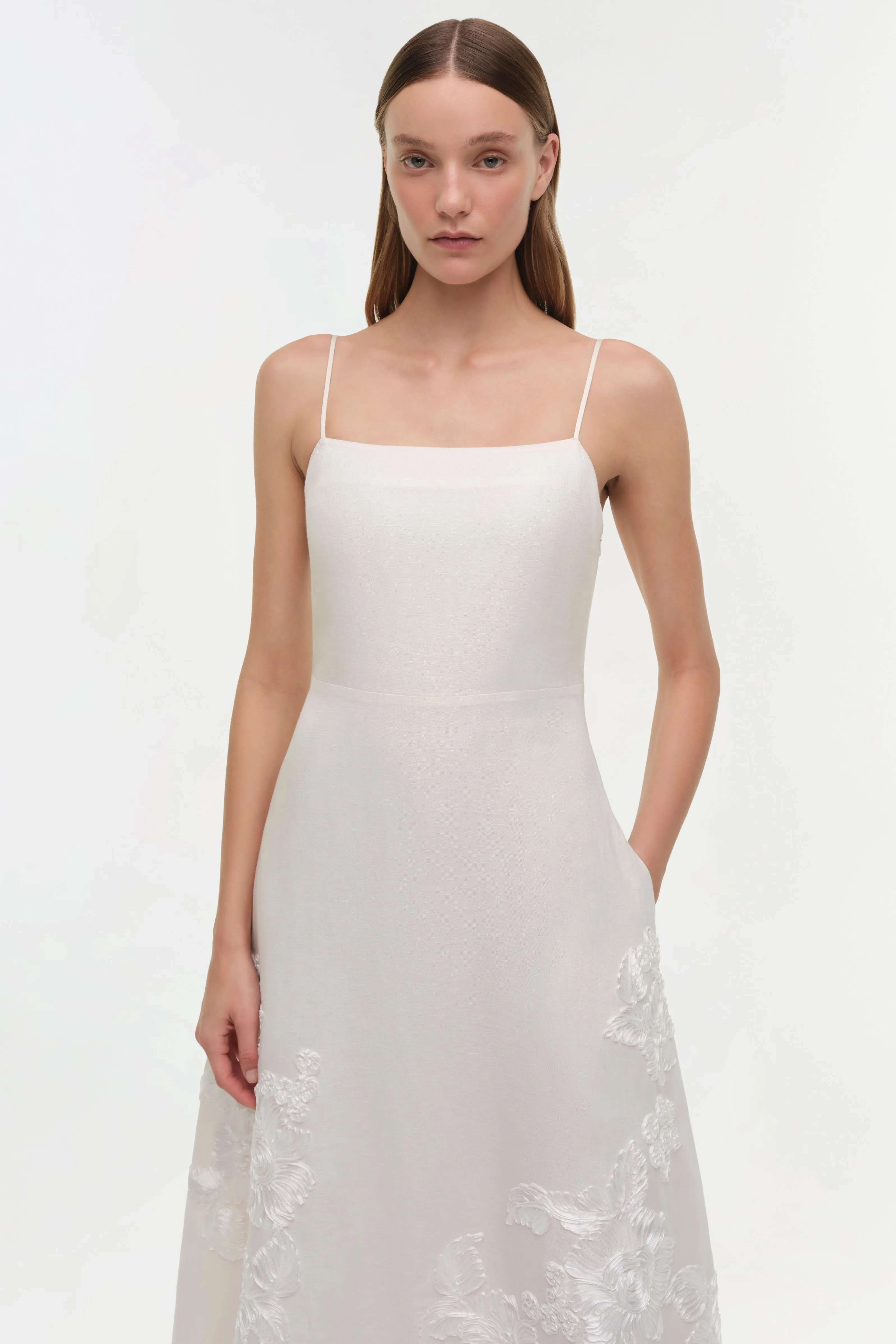 Annabella Soutache Linen Midi Dress sold by Simkhai product image thumbnail 3