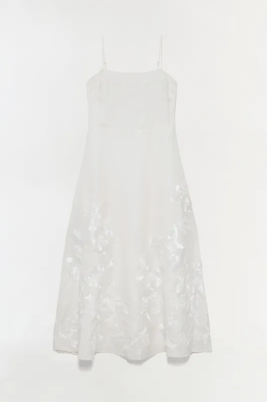 Annabella Soutache Linen Midi Dress made by Simkhai