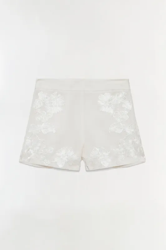 Sammie Soutache Linen Short made by Simkhai