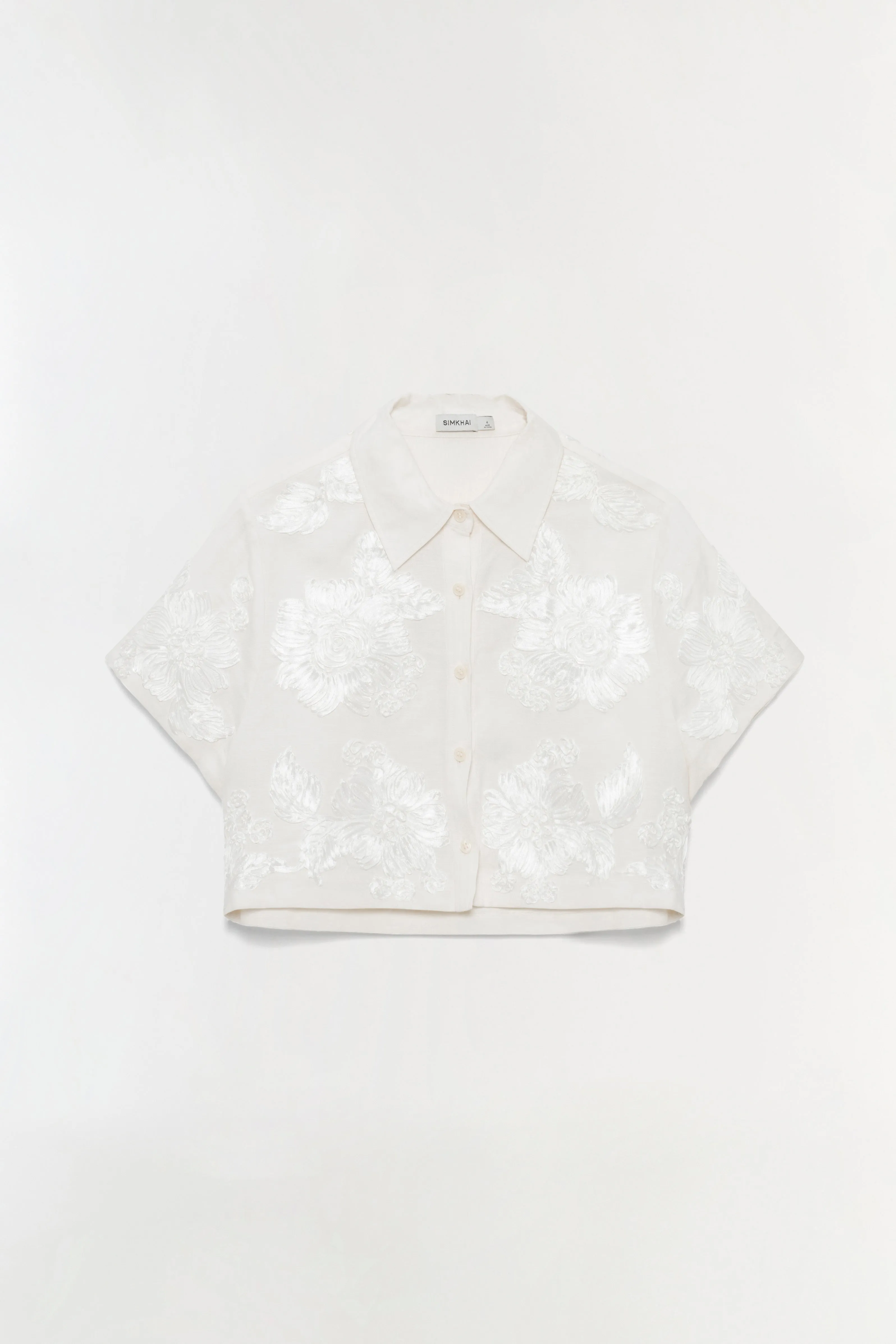 Callie Soutache Linen Camp Shirt sold by Simkhai