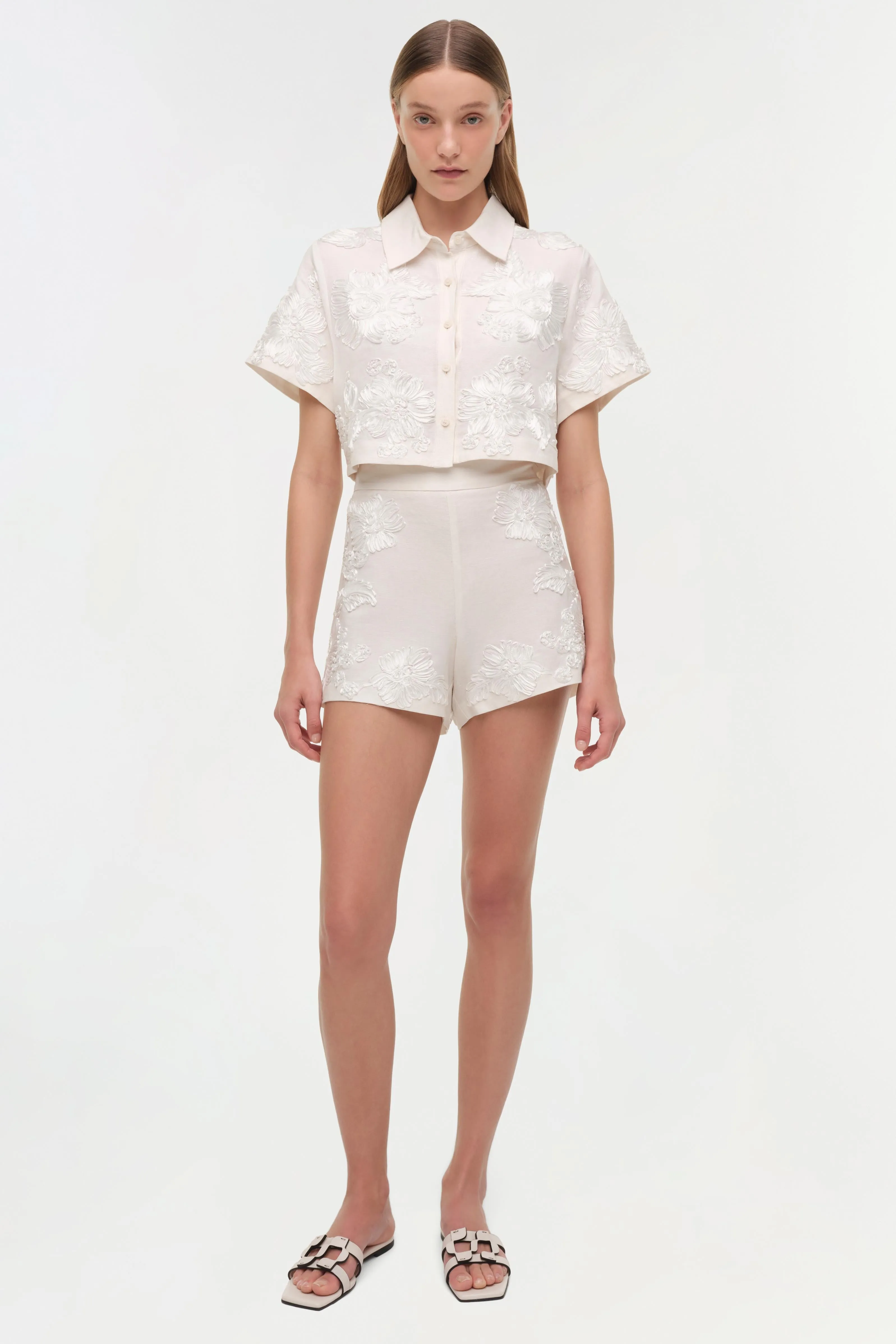 Callie Soutache Linen Camp Shirt sold by Simkhai product image thumbnail 2