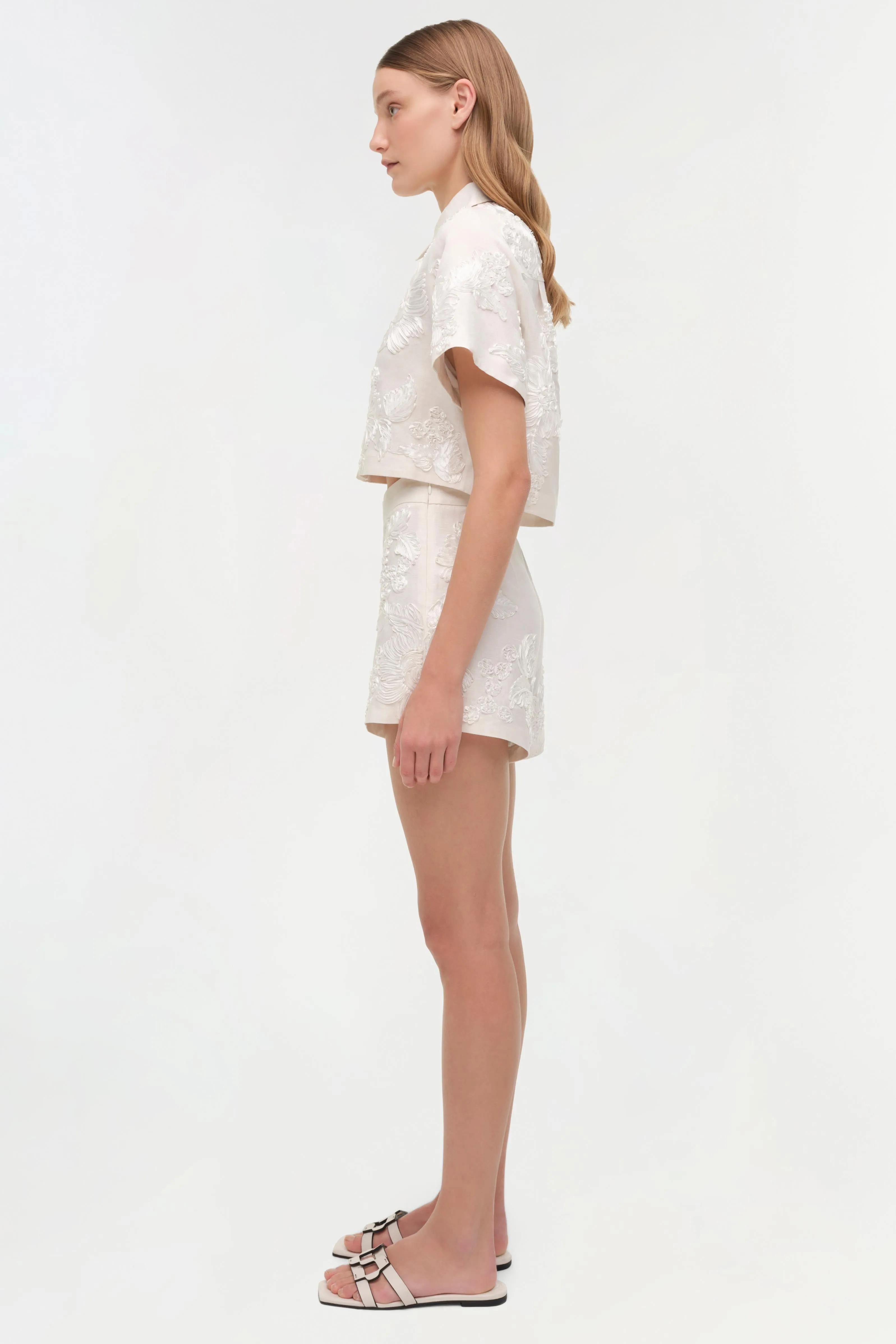 Callie Soutache Linen Camp Shirt sold by Simkhai product image thumbnail 4