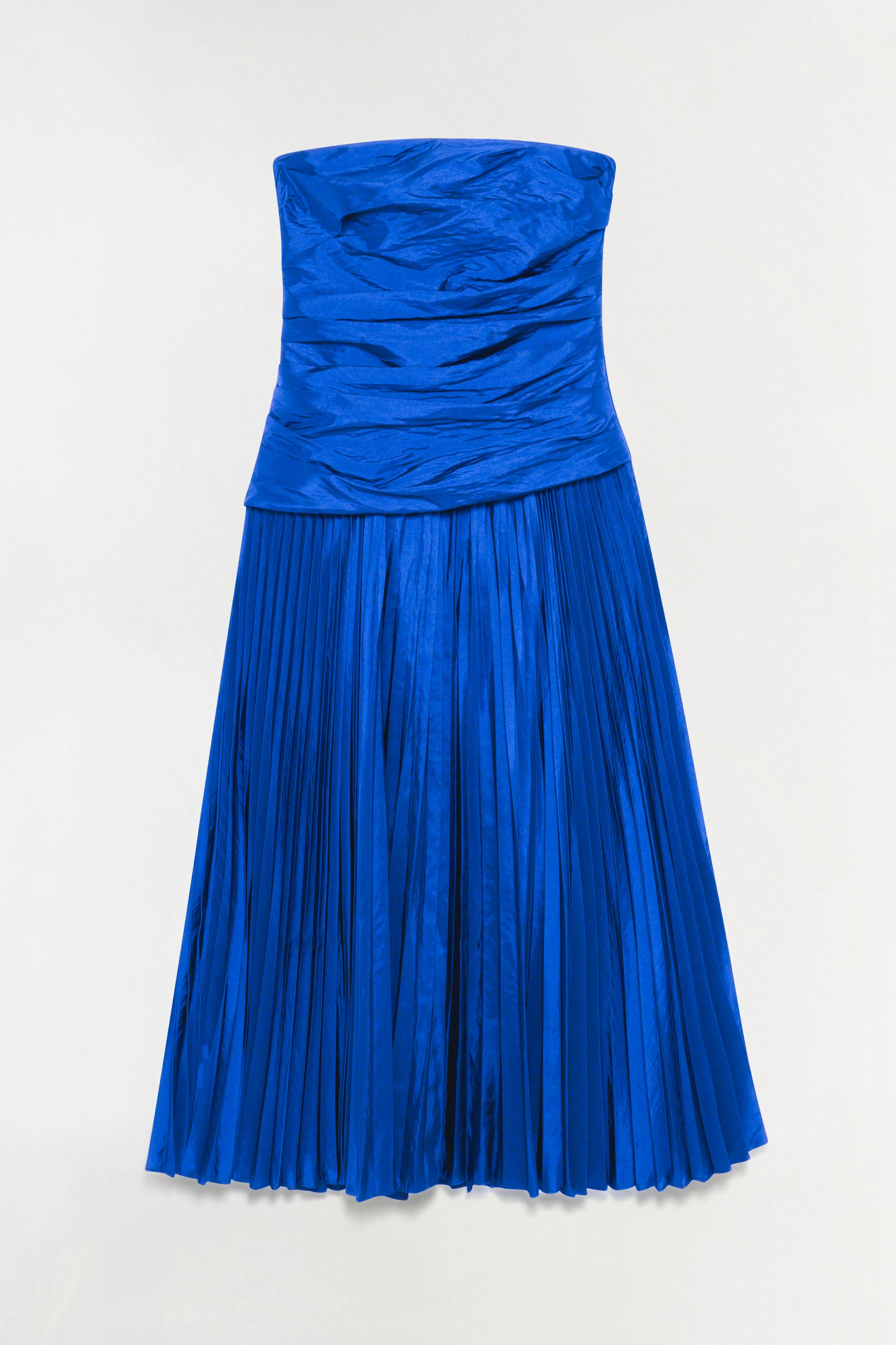 Arie Strapless Taffeta Bustier Midi Dress sold by Simkhai