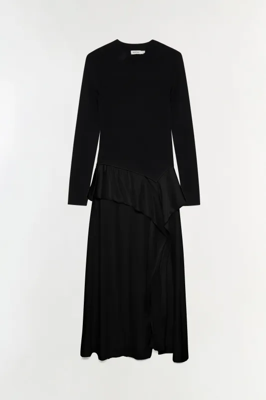 Ornella Knit Satin Midi Dress made by Simkhai