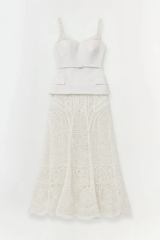 Mckinnon Guipure Midi Dress made by Simkhai