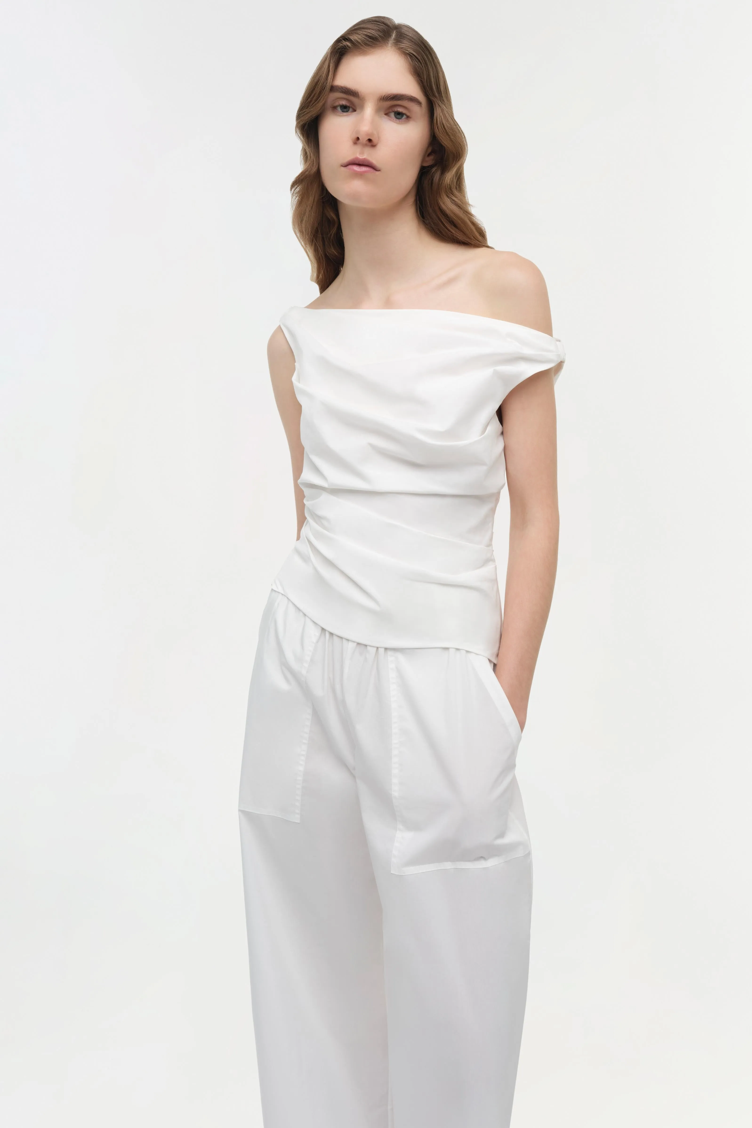 Maisel Draped Cotton Top sold by Simkhai product image thumbnail 3