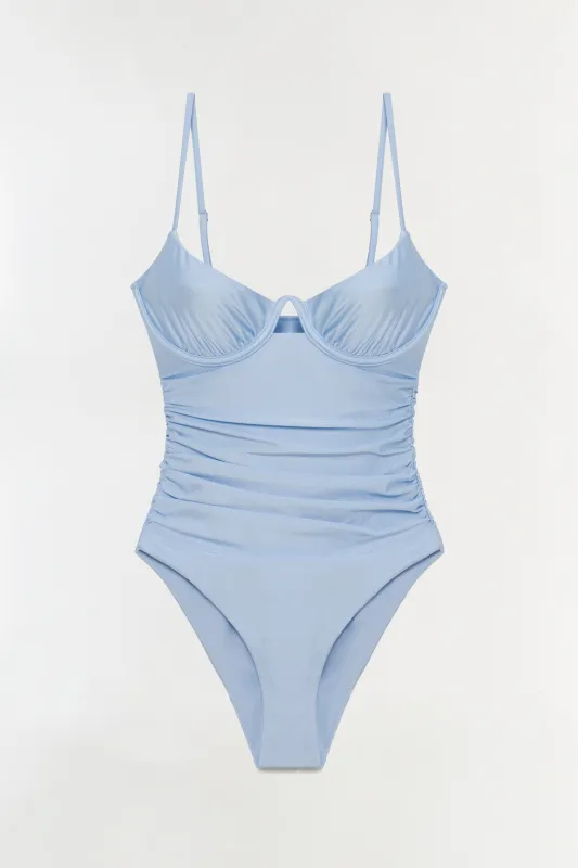 Laine Ruched One Piece made by Simkhai