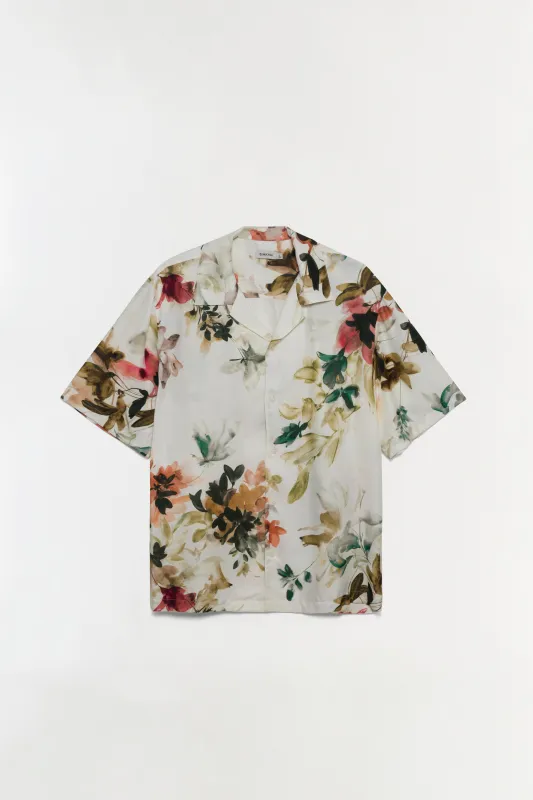 Casper Floral Printed Silk Shirt made by Simkhai
