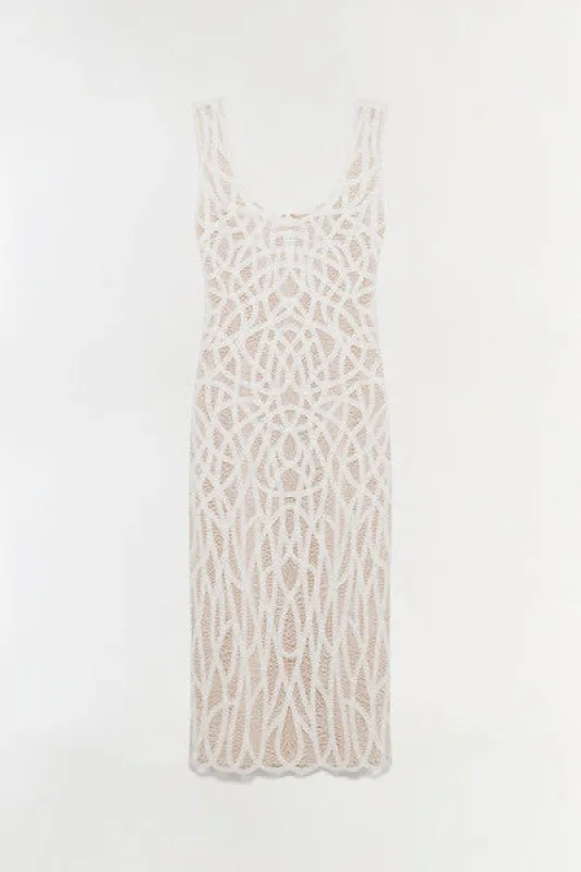 Leonora Macrame Midi Dress made by Simkhai