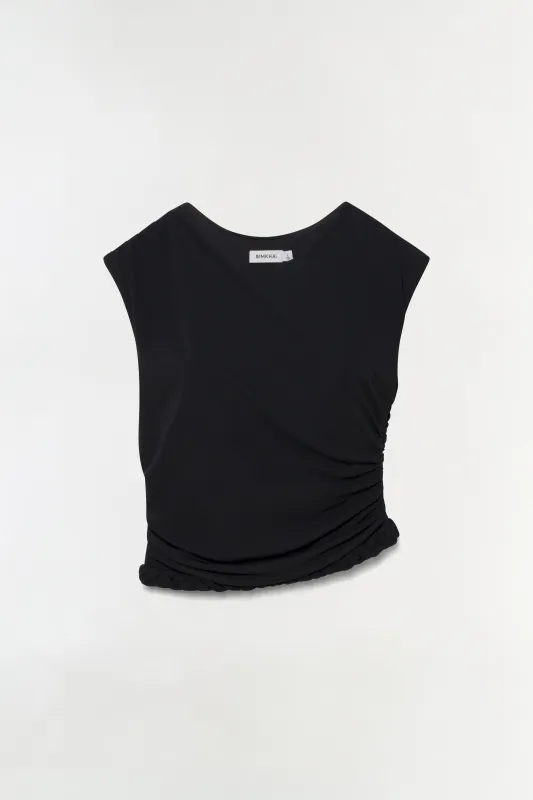 Valen Draped Jersey Top made by Simkhai