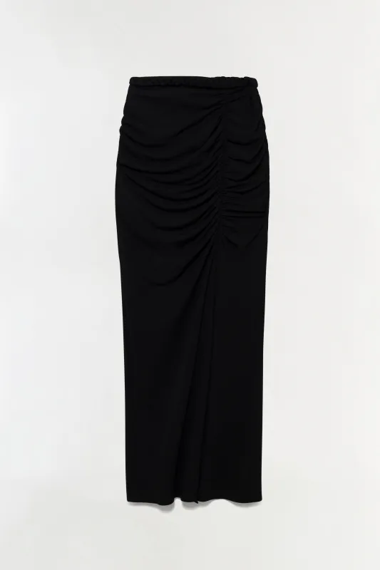 Juna Draped Jersey Midi Skirt sold by Simkhai