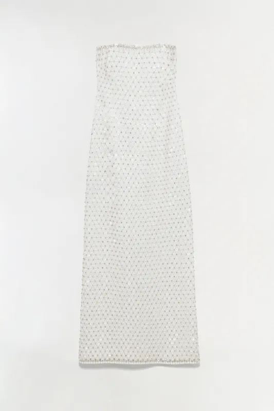 Vanessa Embellished Bustier Midi Dress made by Simkhai