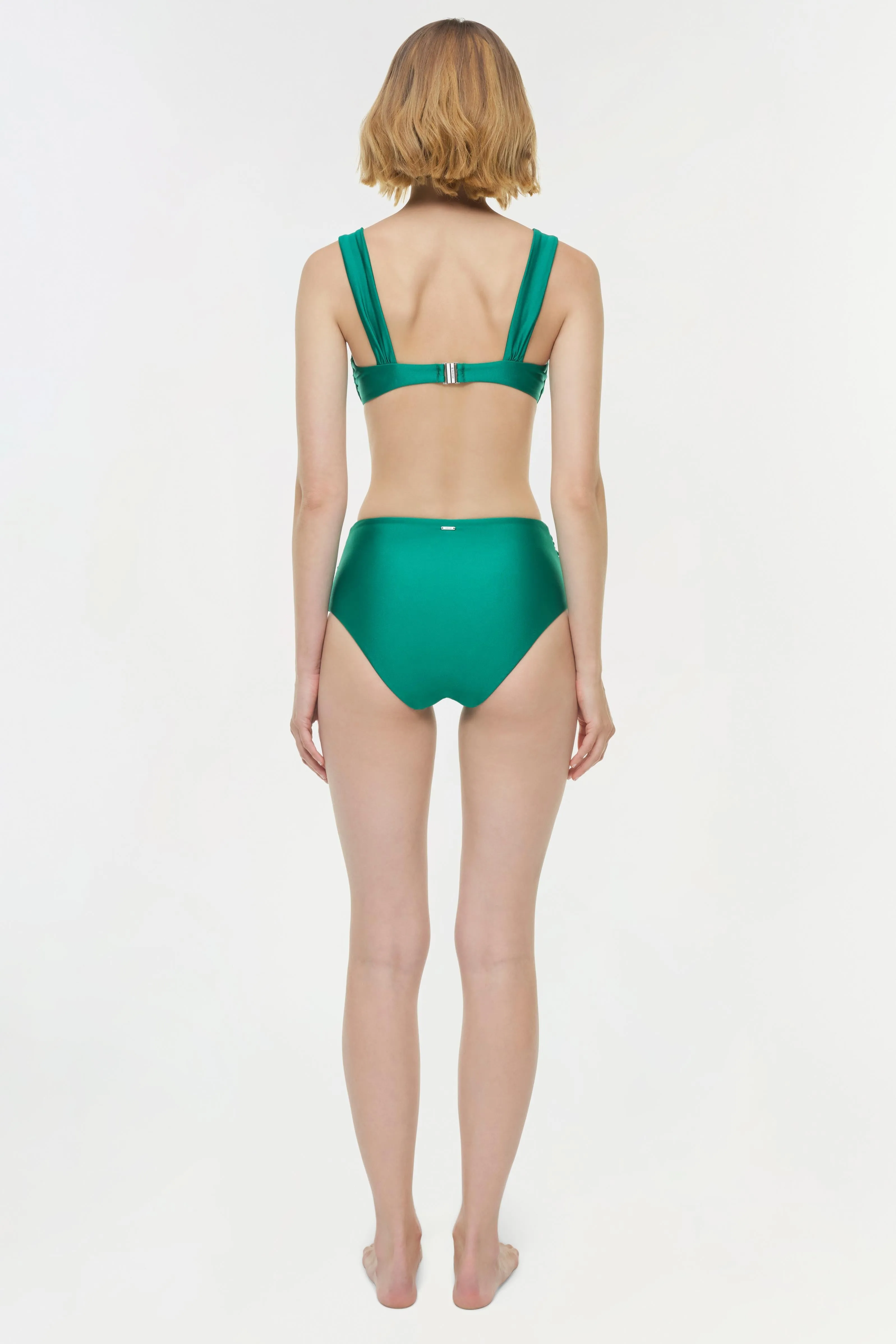 Teya High Waisted Ruched Bikini Bottom sold by Simkhai product image thumbnail 5