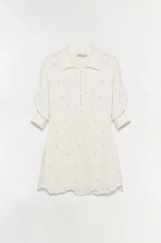 Freya Embroidered Linen Mini Dress sold by Simkhai