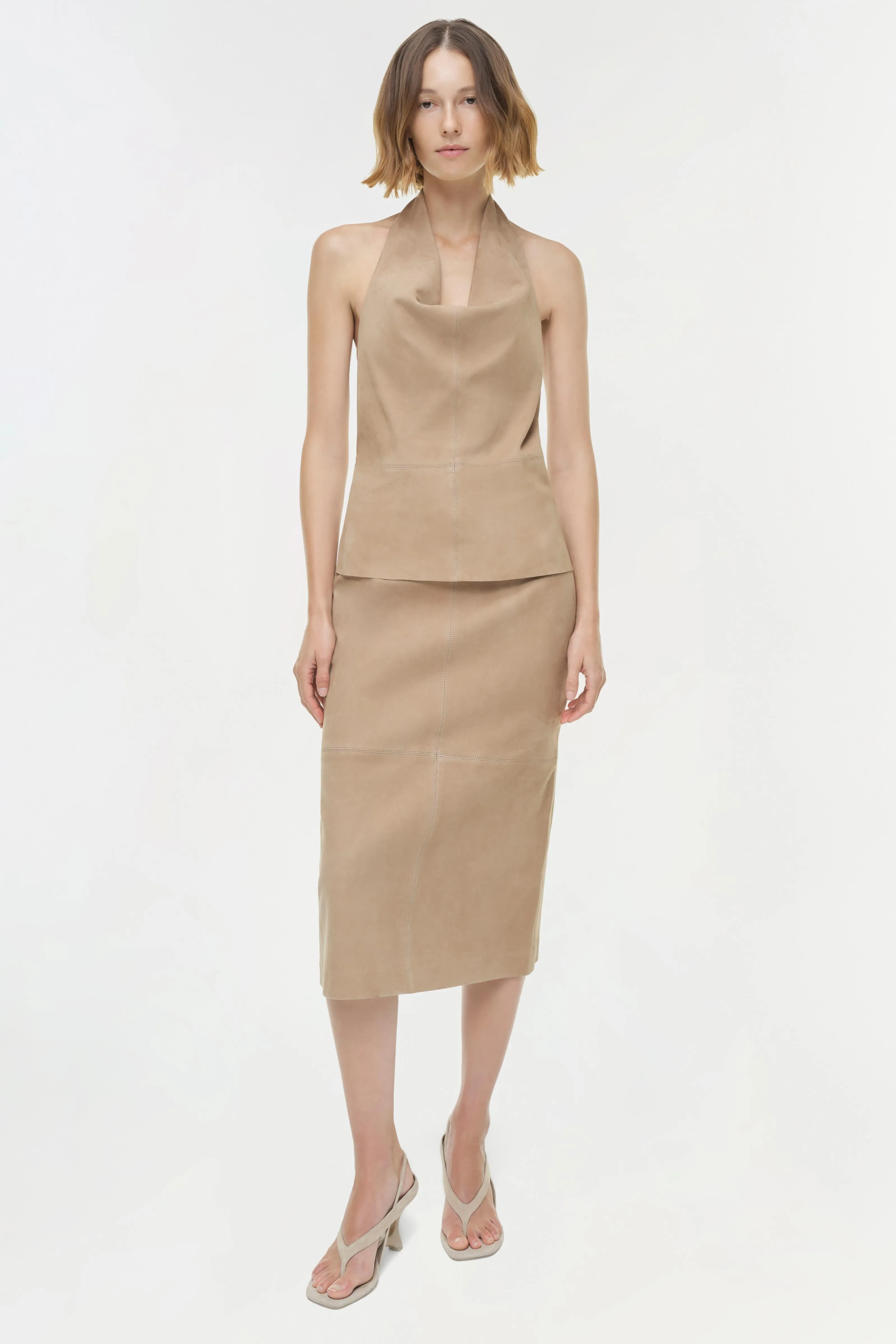 Harrison Suede Midi Skirt sold by Simkhai product image thumbnail 2