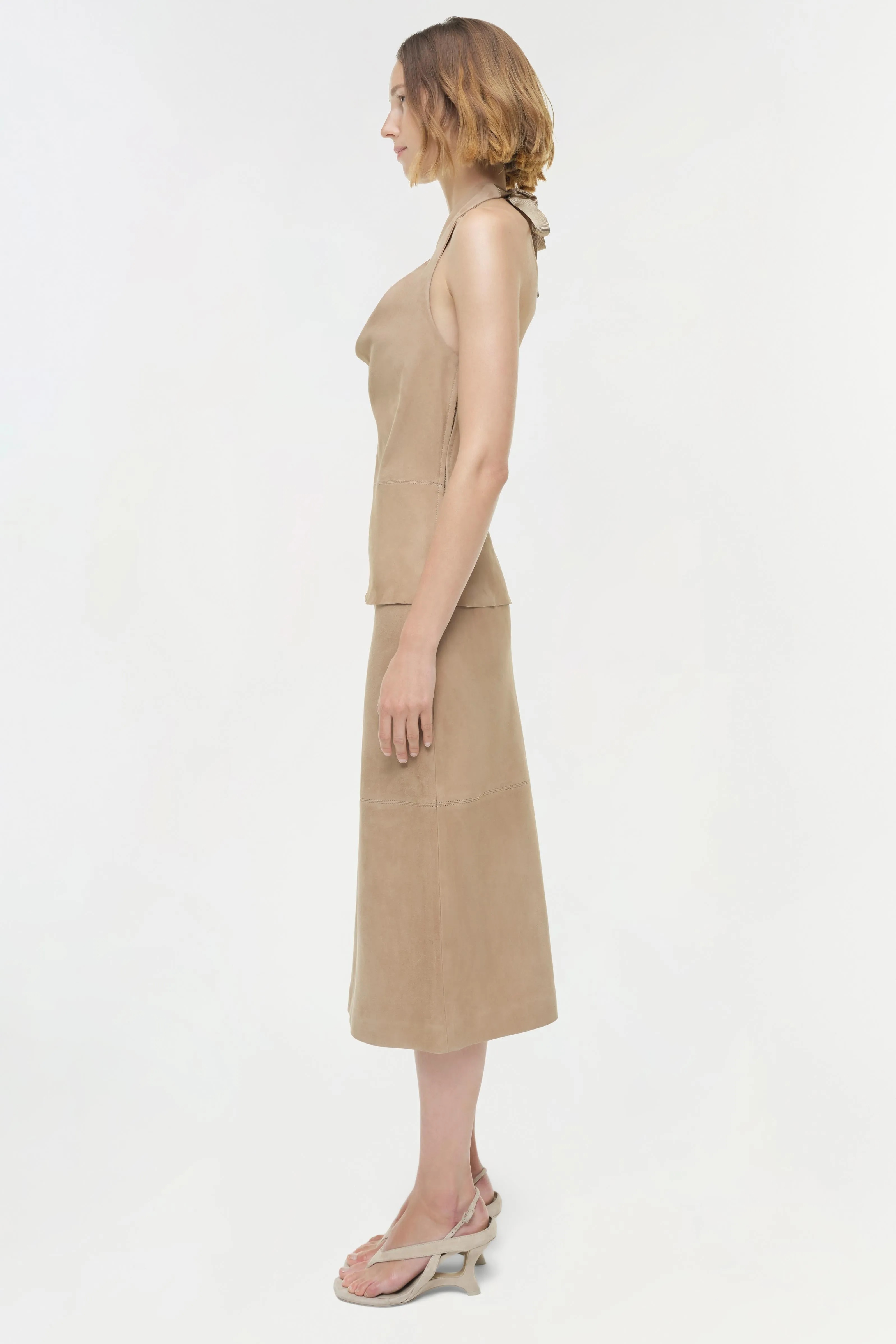 Harrison Suede Midi Skirt sold by Simkhai product image thumbnail 4