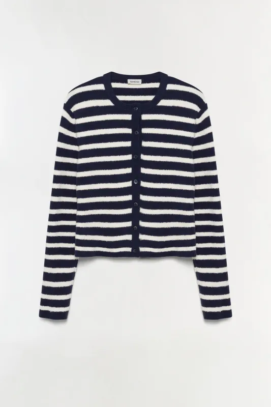 Harland Knit Crewneck Cardigan made by Simkhai