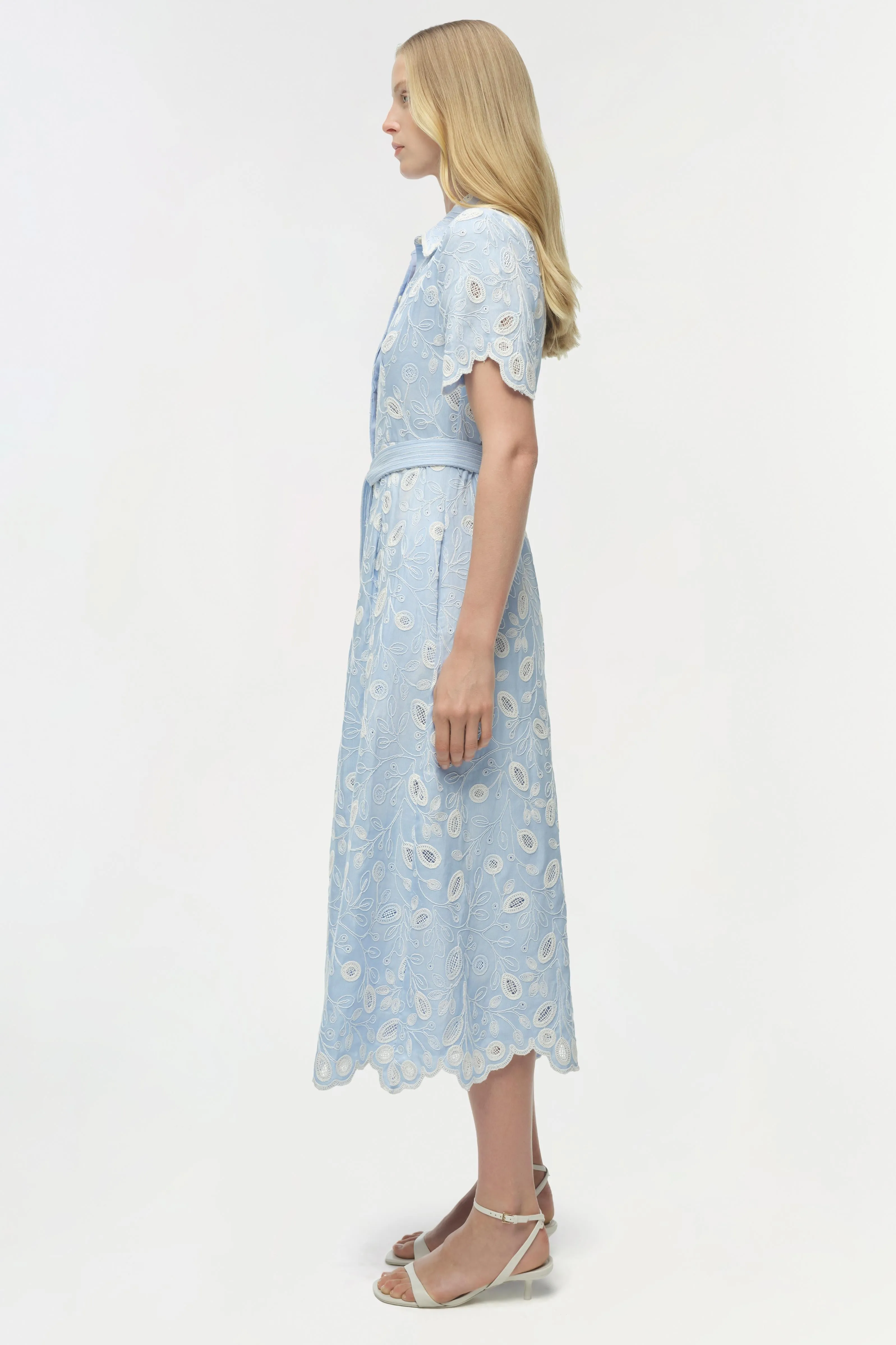 Audria Belted Linen Midi Dress sold by Simkhai product image thumbnail 4