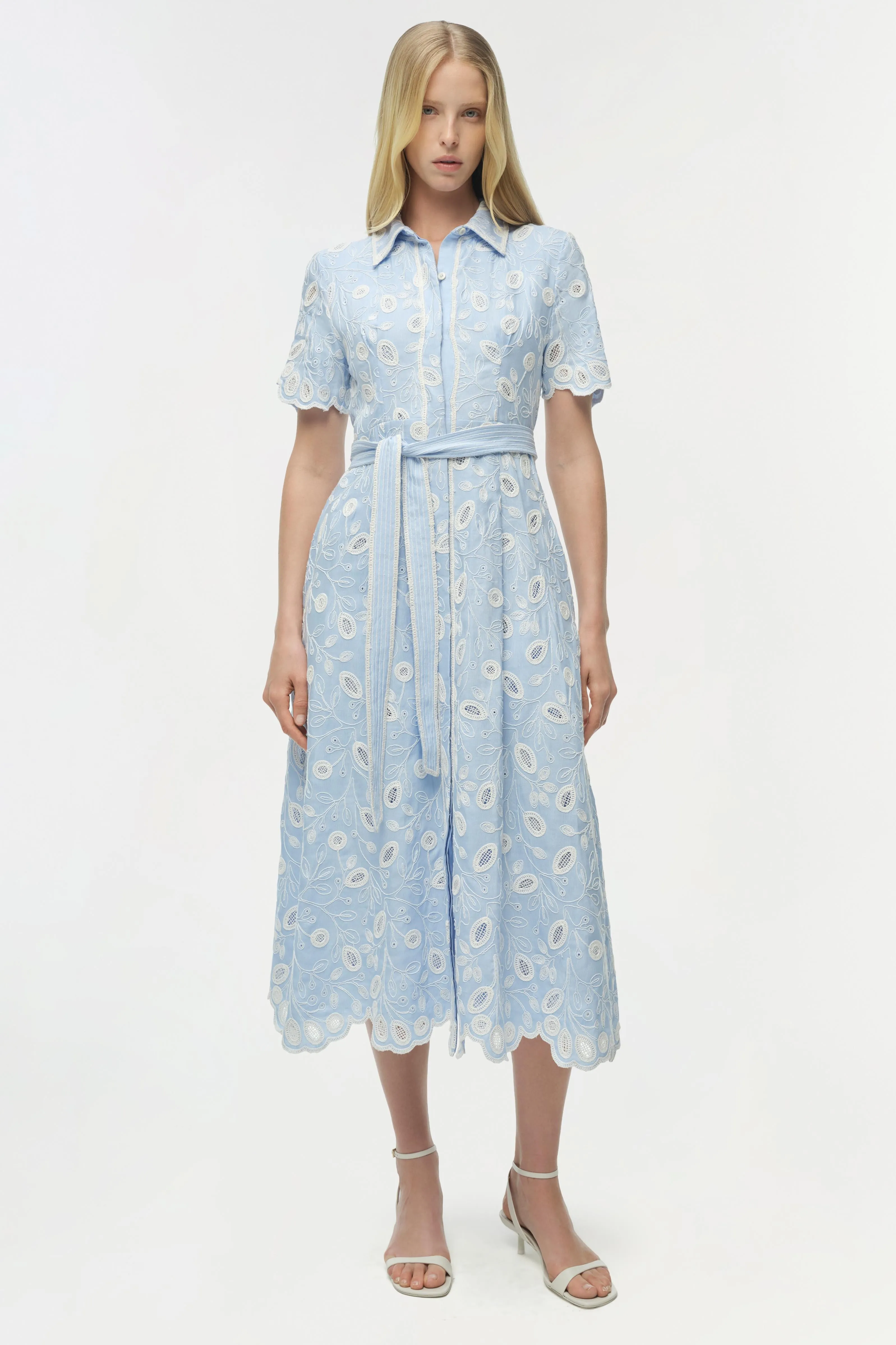 Audria Belted Linen Midi Dress sold by Simkhai product image thumbnail 2