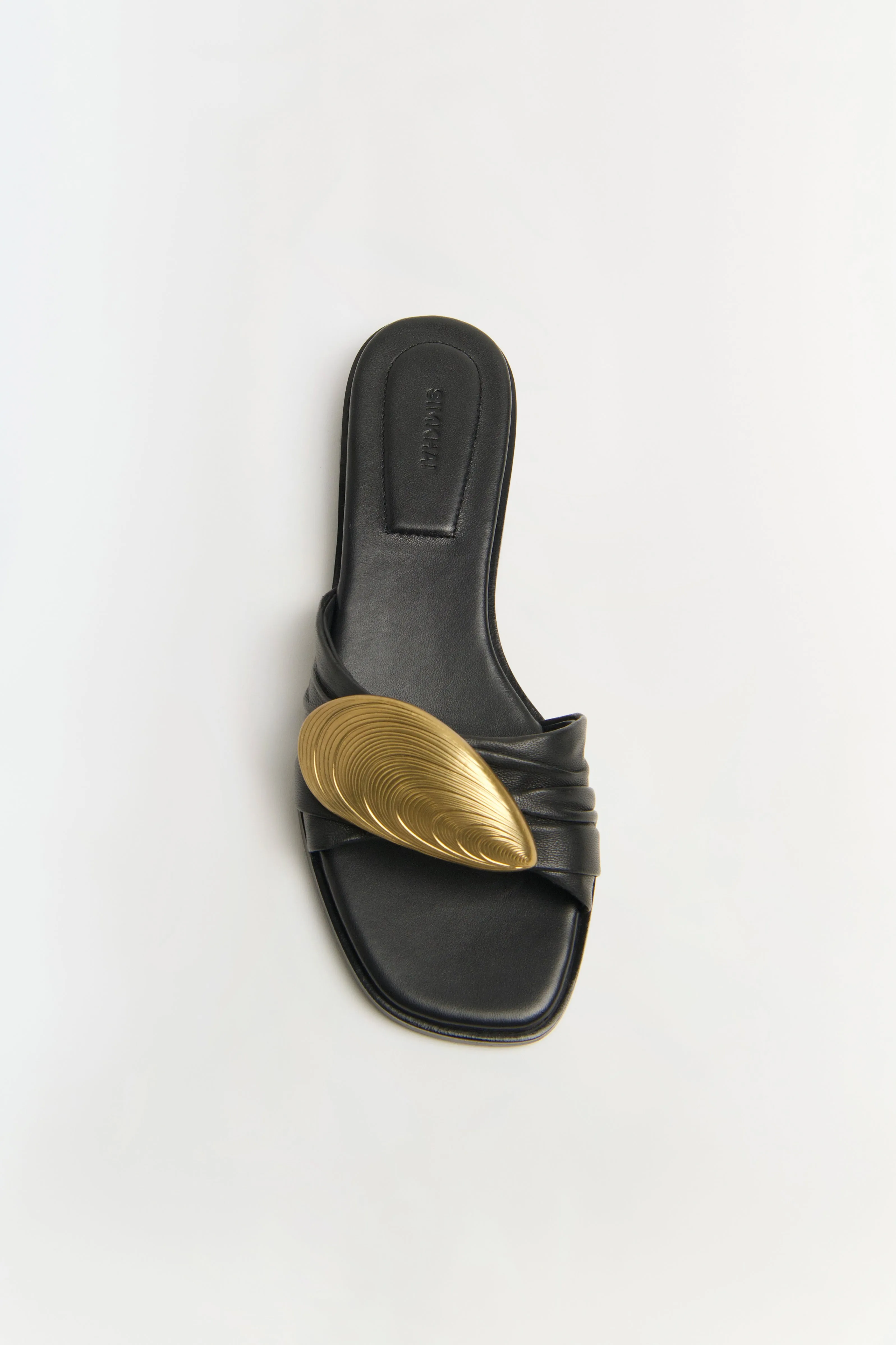 Gigi Oyster Leather Flat Slide sold by Simkhai product image thumbnail 2