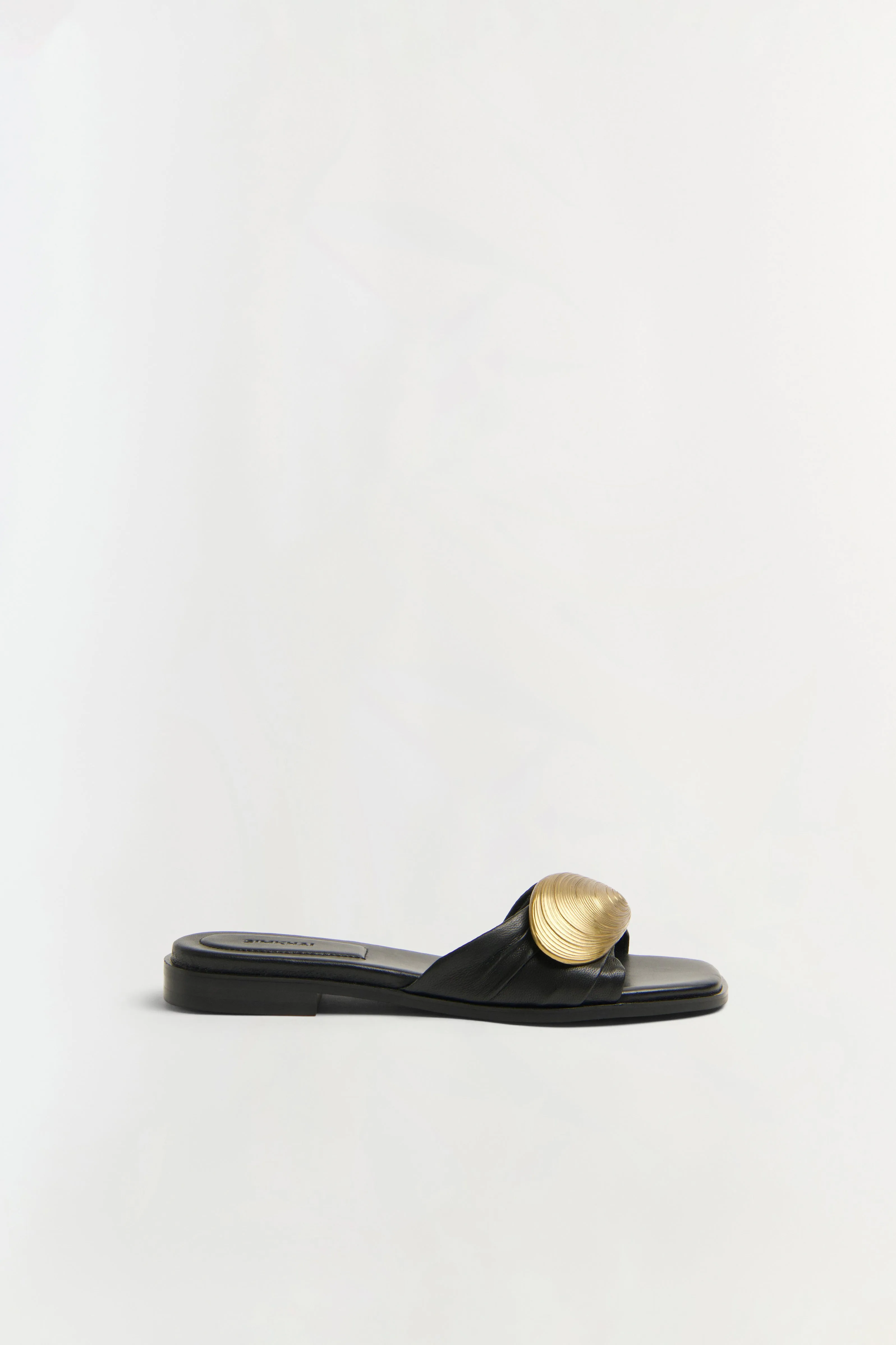 Gigi Oyster Leather Flat Slide sold by Simkhai